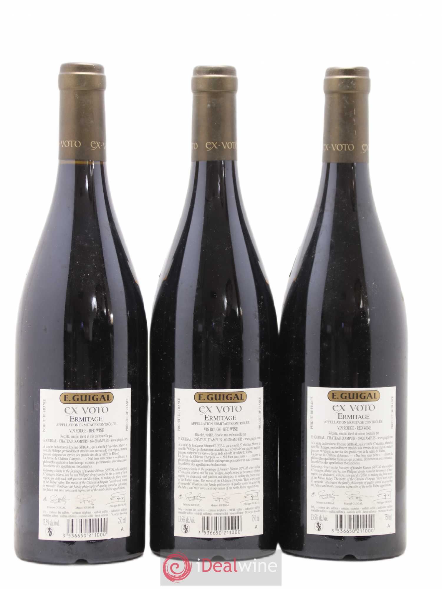 Ermitage Ex Voto Guigal 2006 - Lot de 3 bouteilles - 1