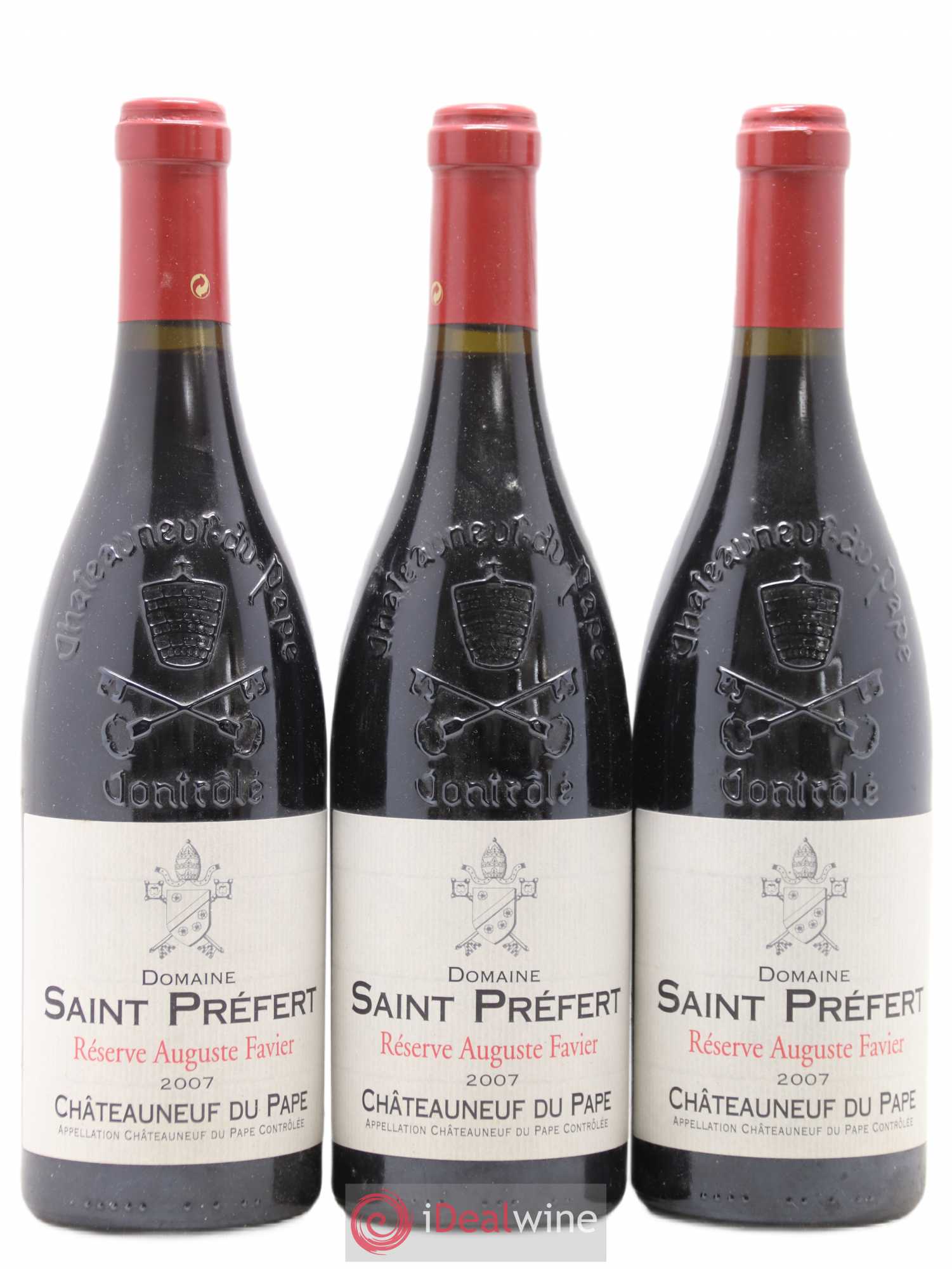 Châteauneuf-du-Pape Réserve Auguste Favier Domaine Saint-Préfert 2007 - Lot de 3 bouteilles - 0