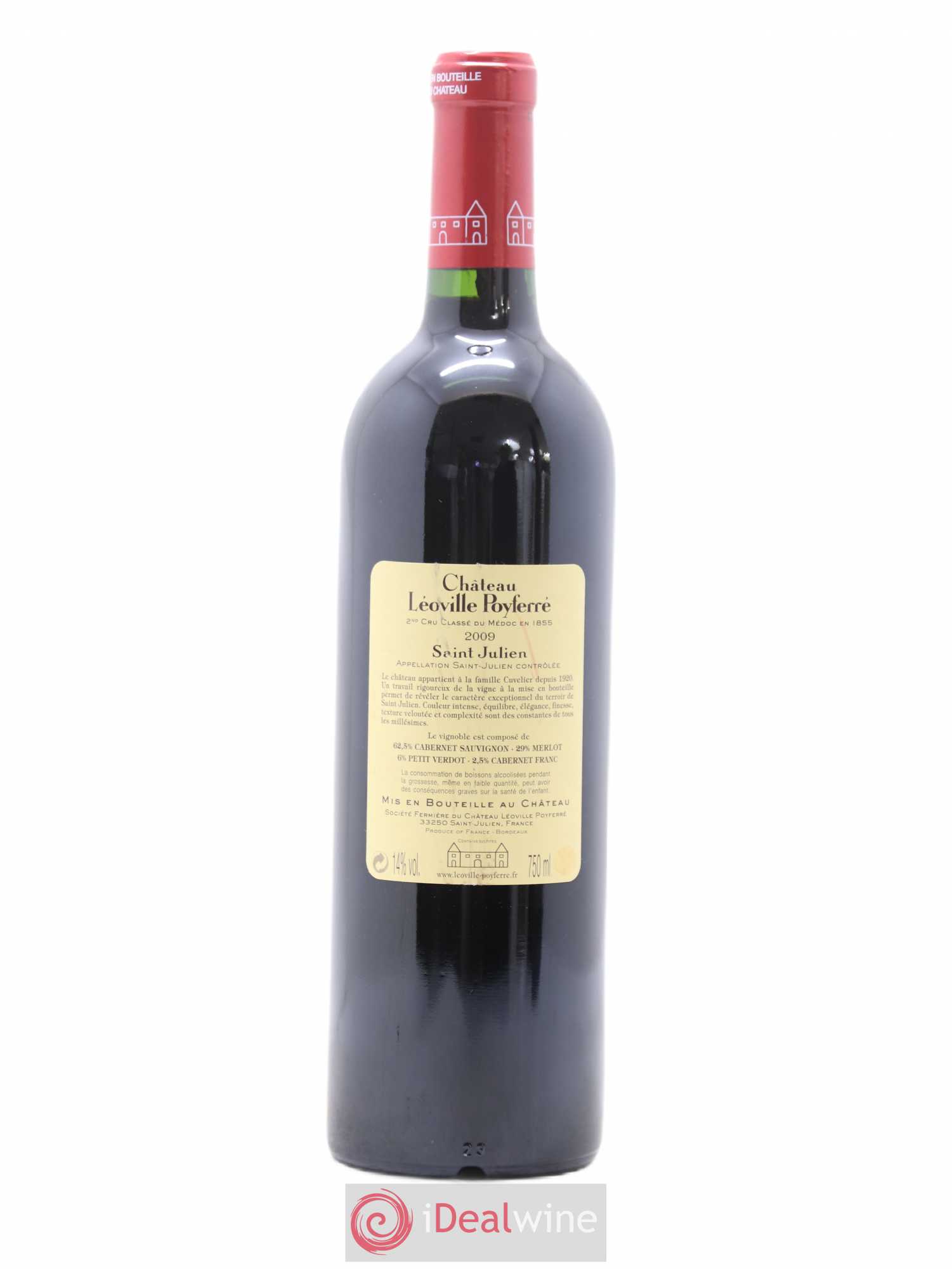 Château Léoville Poyferré 2ème Grand Cru Classé 2009 - Lot de 1 bouteille - 1