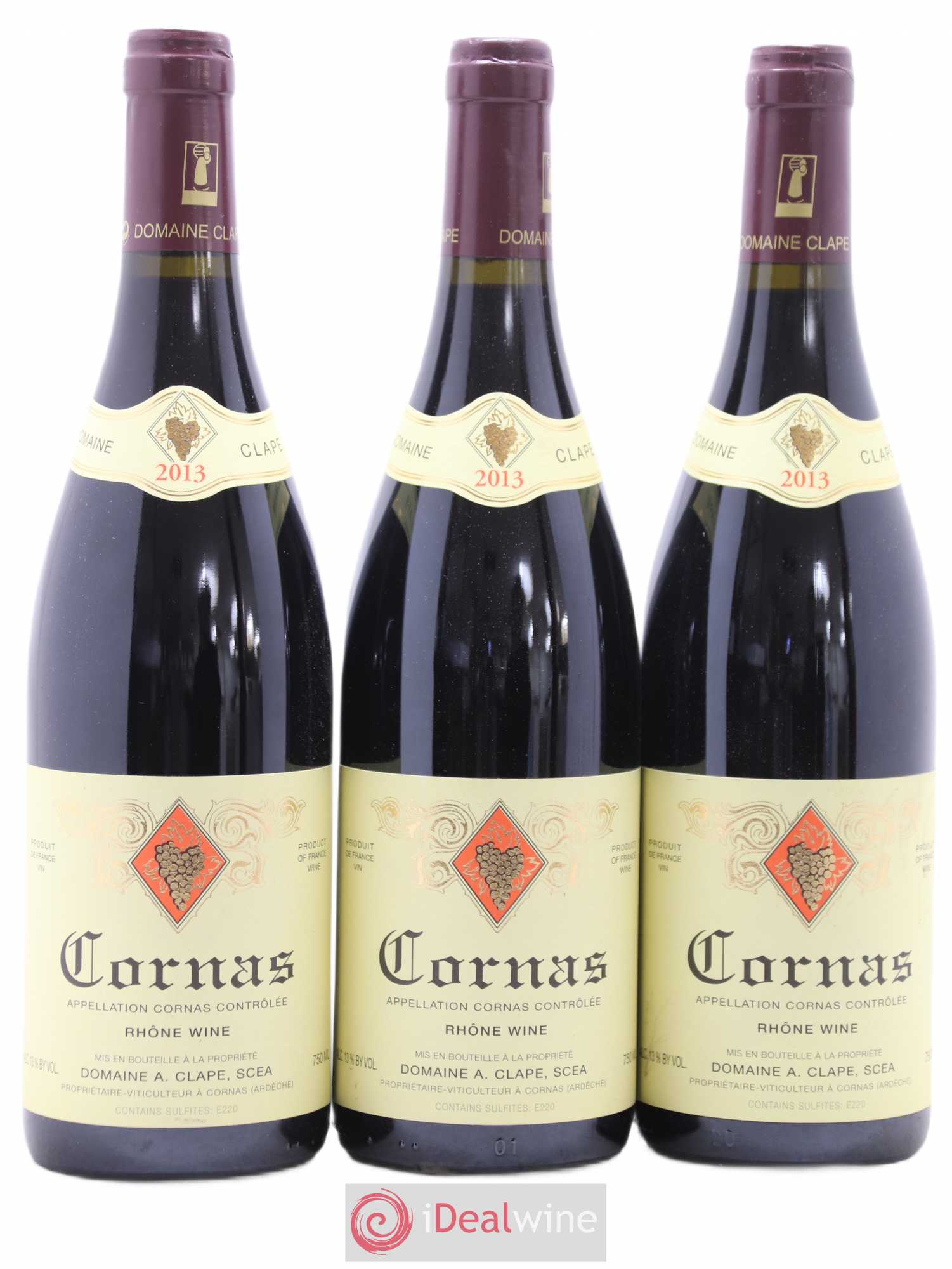 Cornas Auguste Clape 2013 - Lot de 3 bouteilles - 0