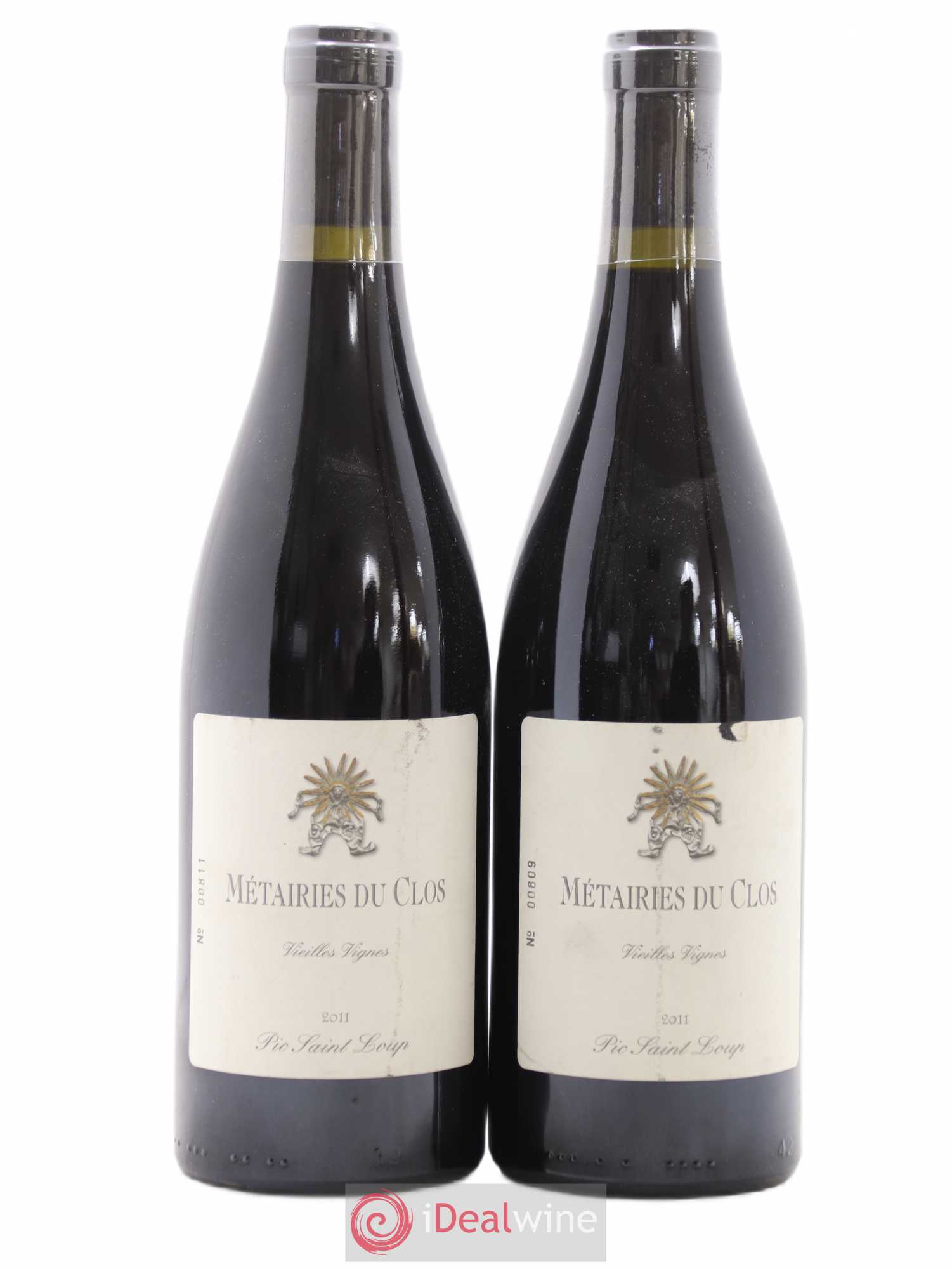 Pic Saint-Loup Les Métairies du Clos Vieilles Vignes Christophe Peyrus et Françoise Julien 2011 - Lot de 2 bouteilles - 0