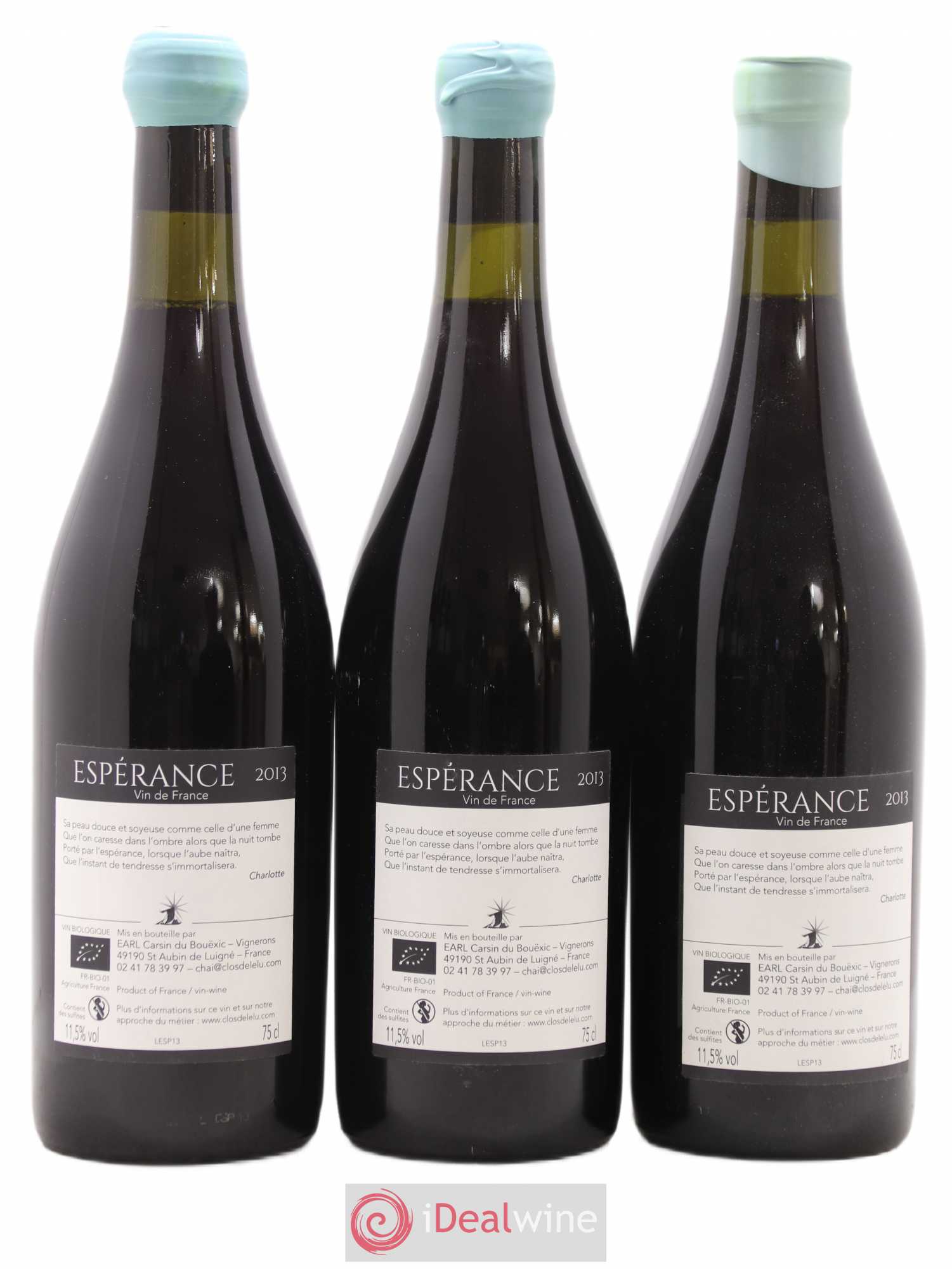 Vin de France Espérance Clos de l'Elu 2013 - Posten von 3 Flaschen - 1