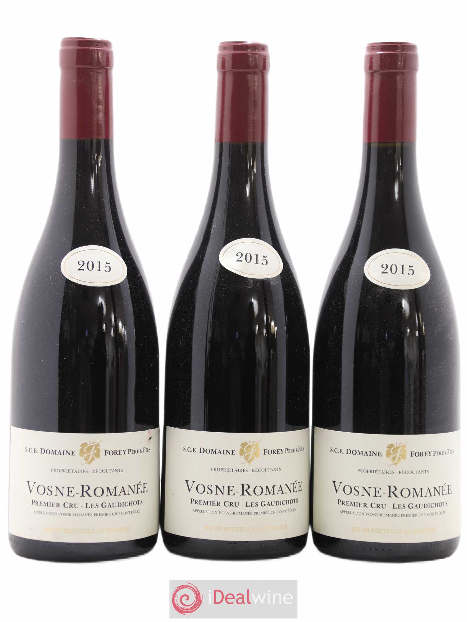 Vosne-Romanée 1er Cru Les Gaudichots Forey Père et Fils (Domaine) 2015 - Lot de 3 bouteilles - 0