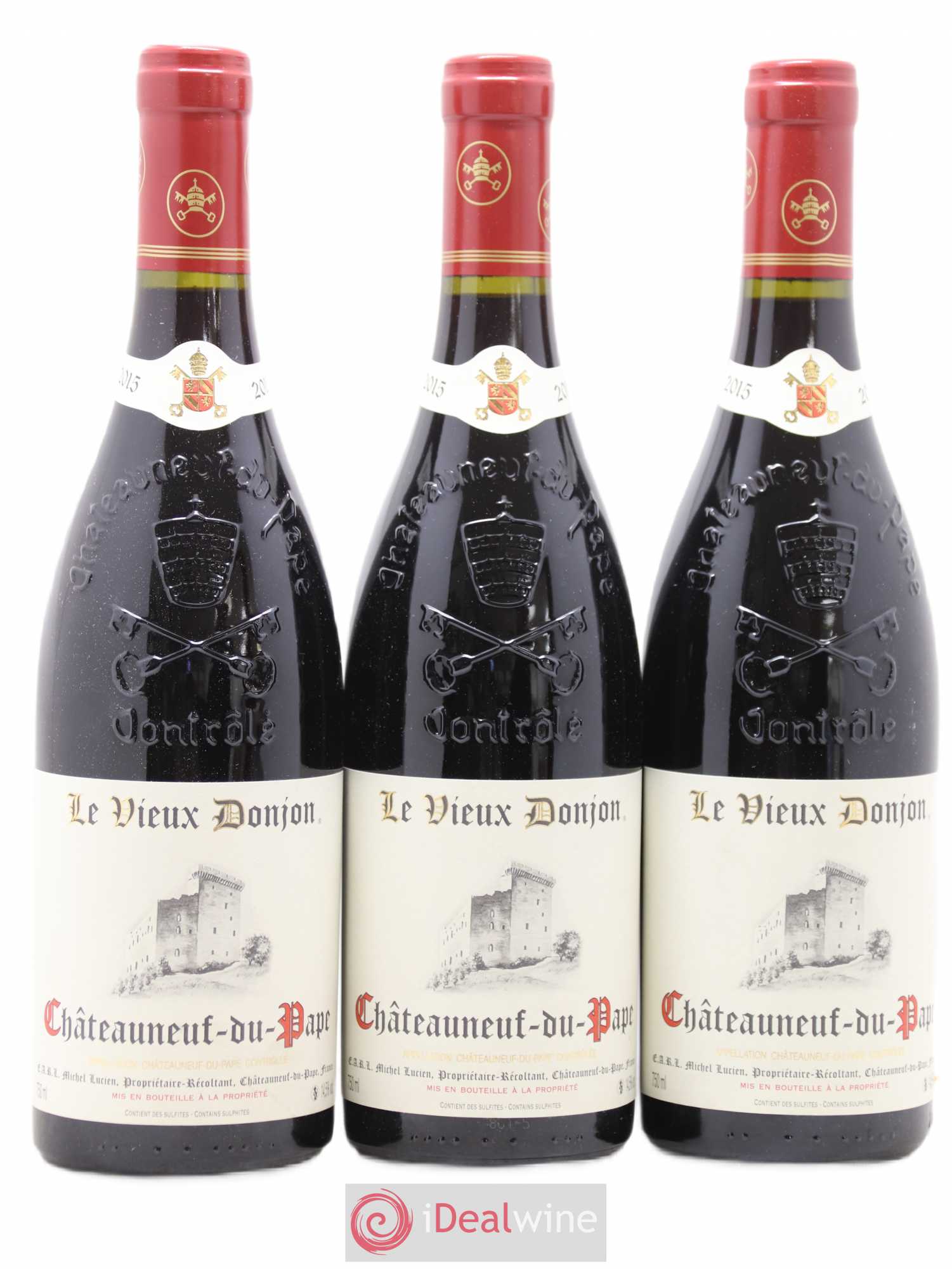 Châteauneuf-du-Pape Le Vieux Donjon Michel Lucien 2013 - Lot de 3 bouteilles - 0