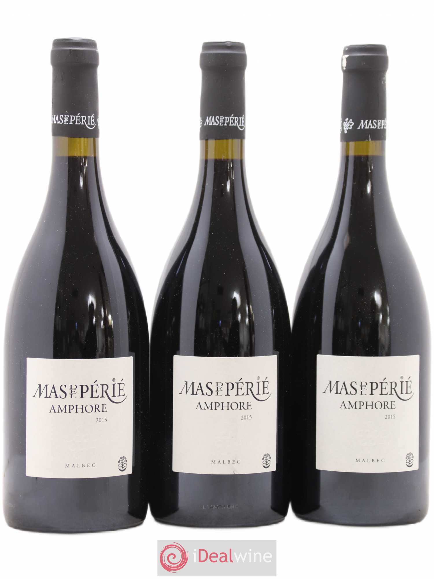Cahors Mas Del Périé Amphore Fabien Jouves 2015 - Lot de 3 bouteilles - 0