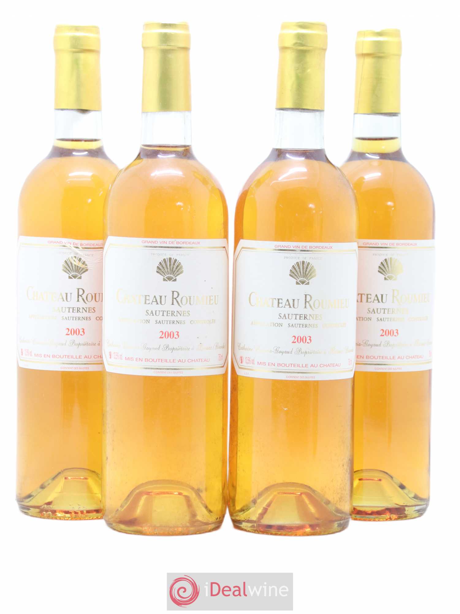 Sauternes Château Roumieu 2003 - Posten von 4 Flaschen - 0