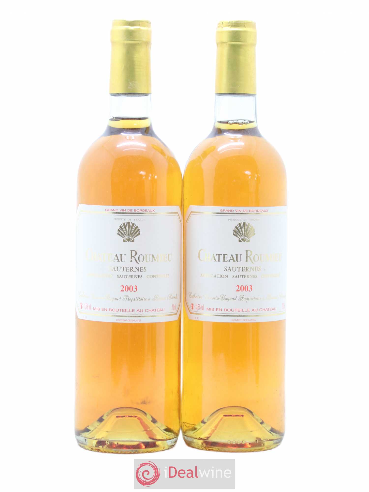 Sauternes Château Roumieu 2003 - Posten von 2 Flaschen - 0