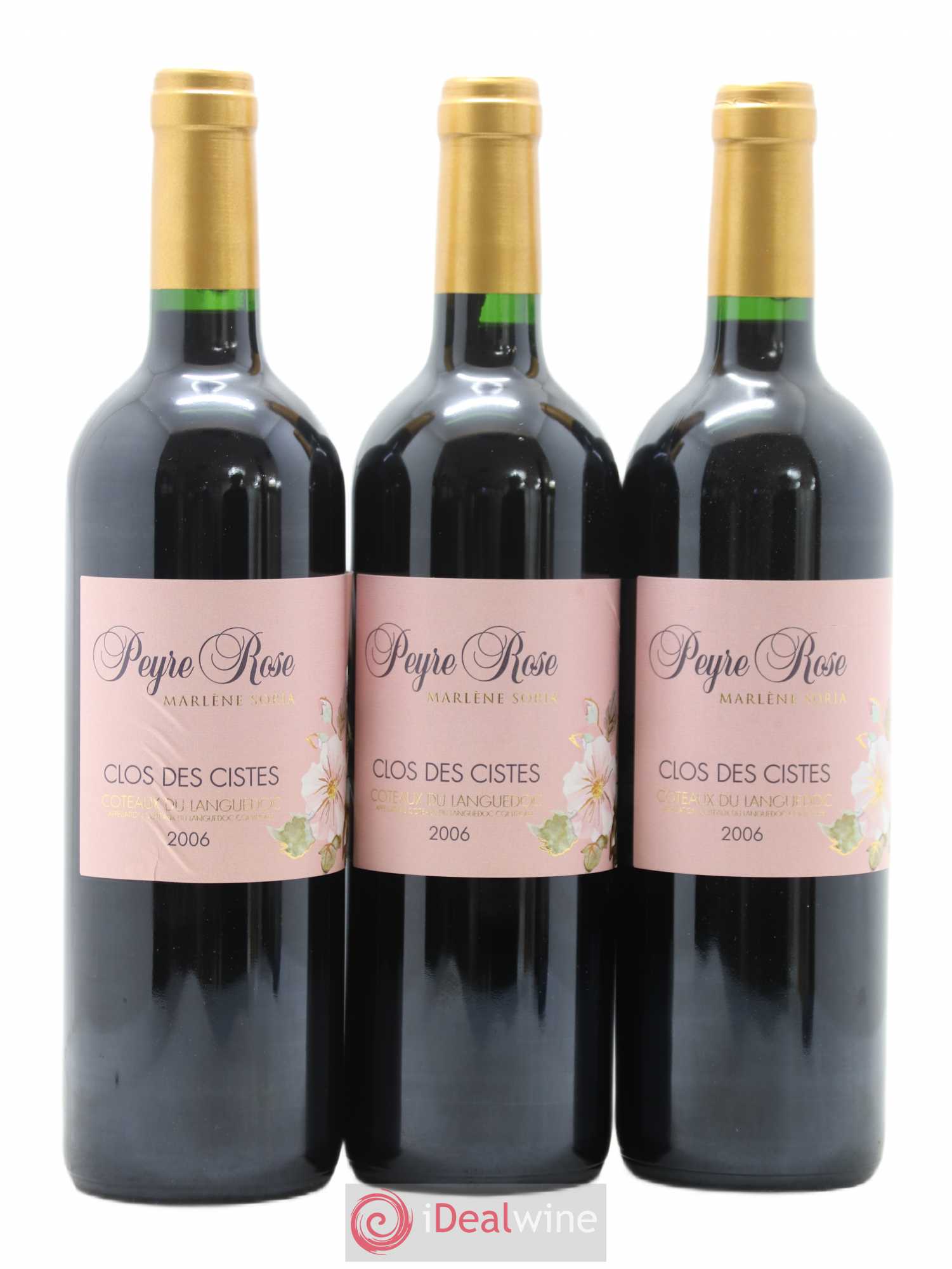 Vin de France (anciennement Coteaux du Languedoc) Domaine Peyre Rose Les Cistes Marlène Soria 2006 - Lot de 3 bouteilles - 0