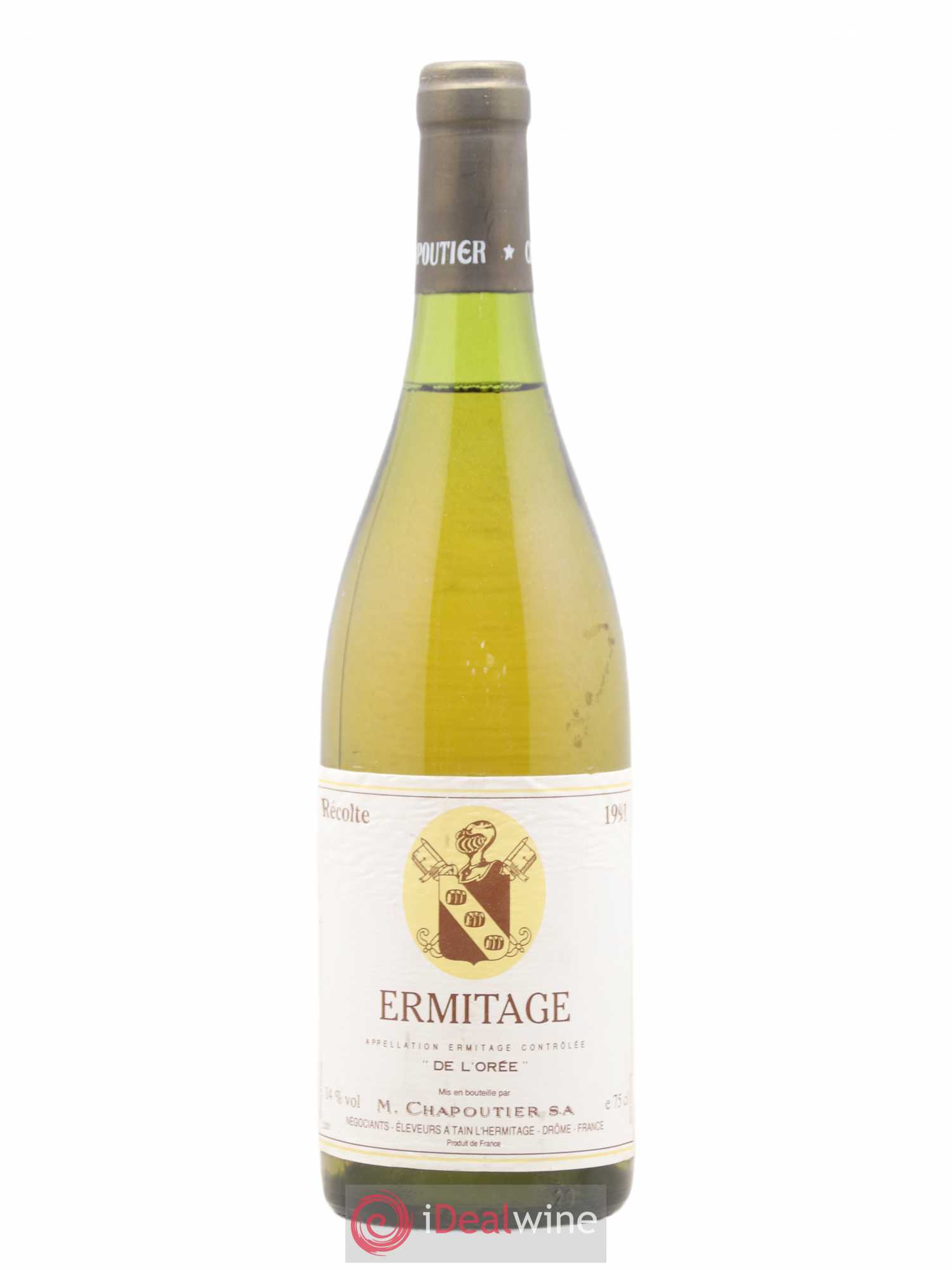 Hermitage Ermitage de l'Orée Chapoutier 1991 - Lot de 1 bouteille - 0