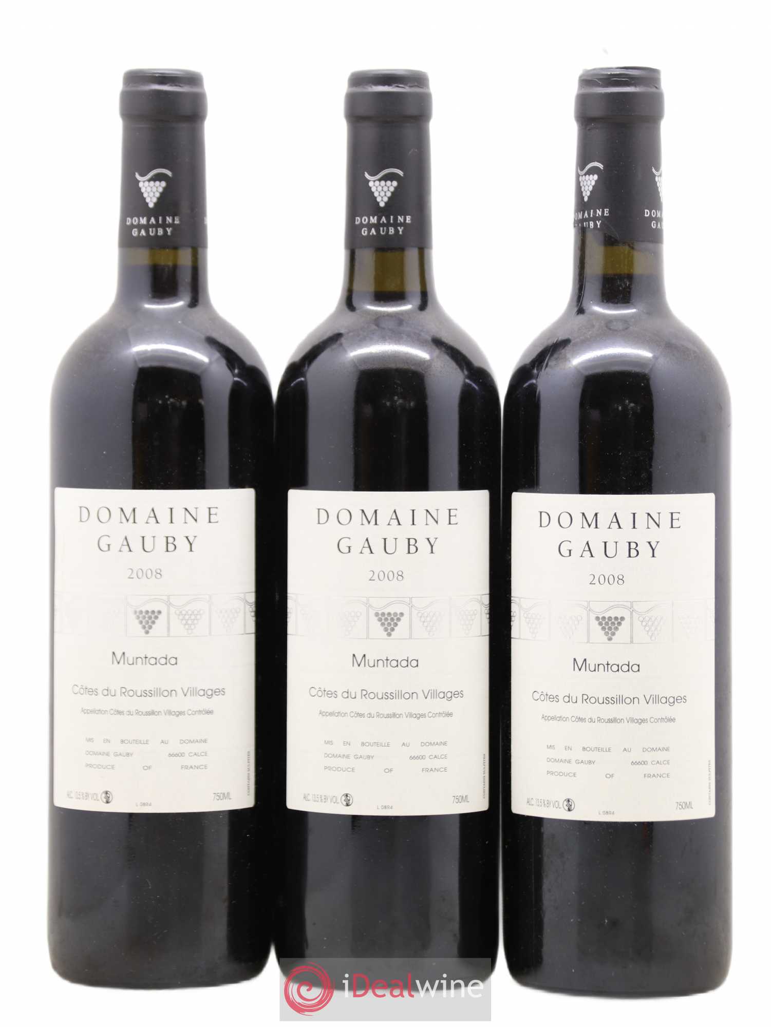 Côtes Catalanes (anciennement Côtes du Roussillon Villages) La Muntada Gauby (Domaine) 2008 - Lot de 3 bouteilles - 0