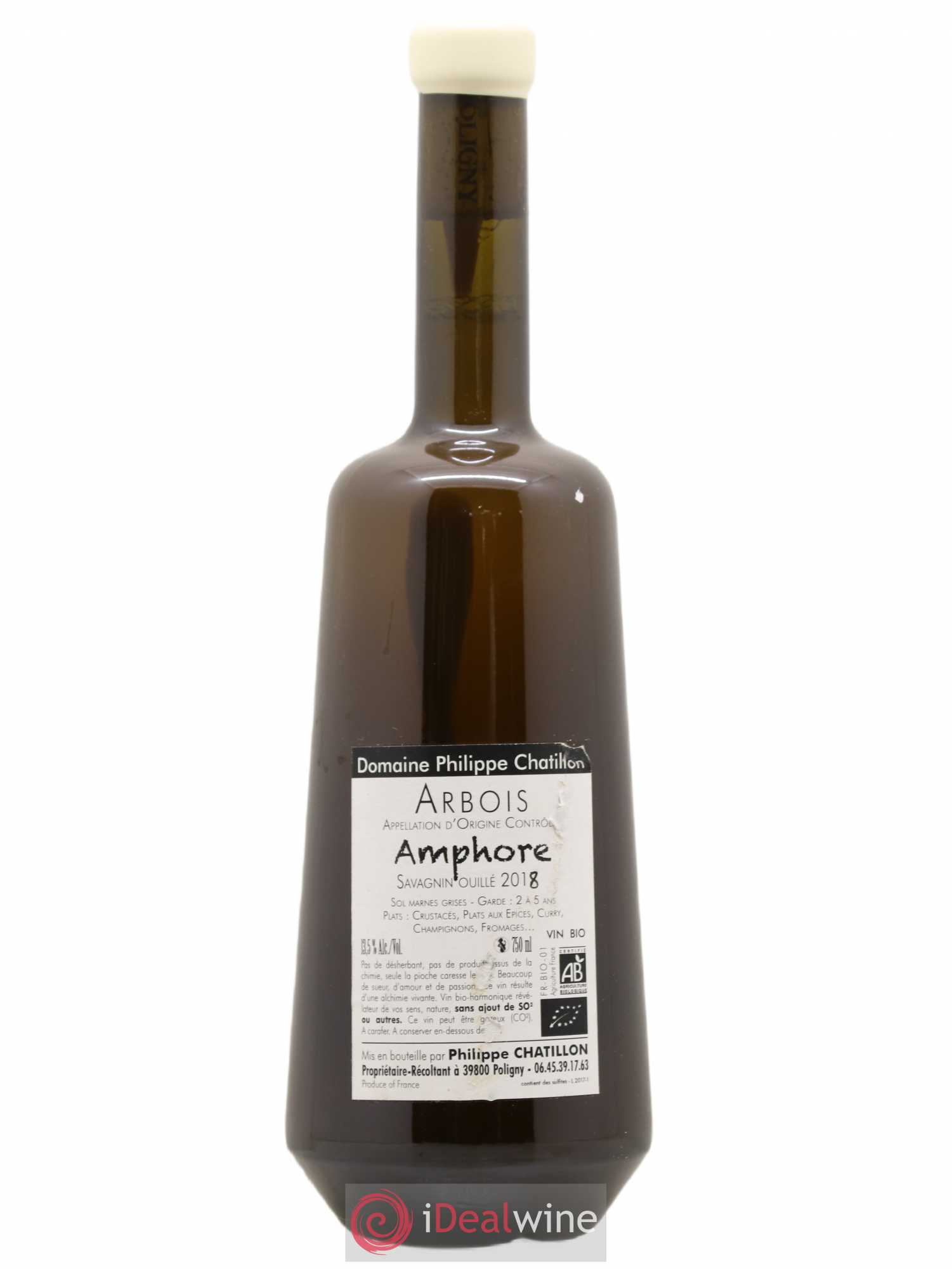 Arbois Amphore Philippe Chatillon 2018 - Lot de 1 bouteille - 1