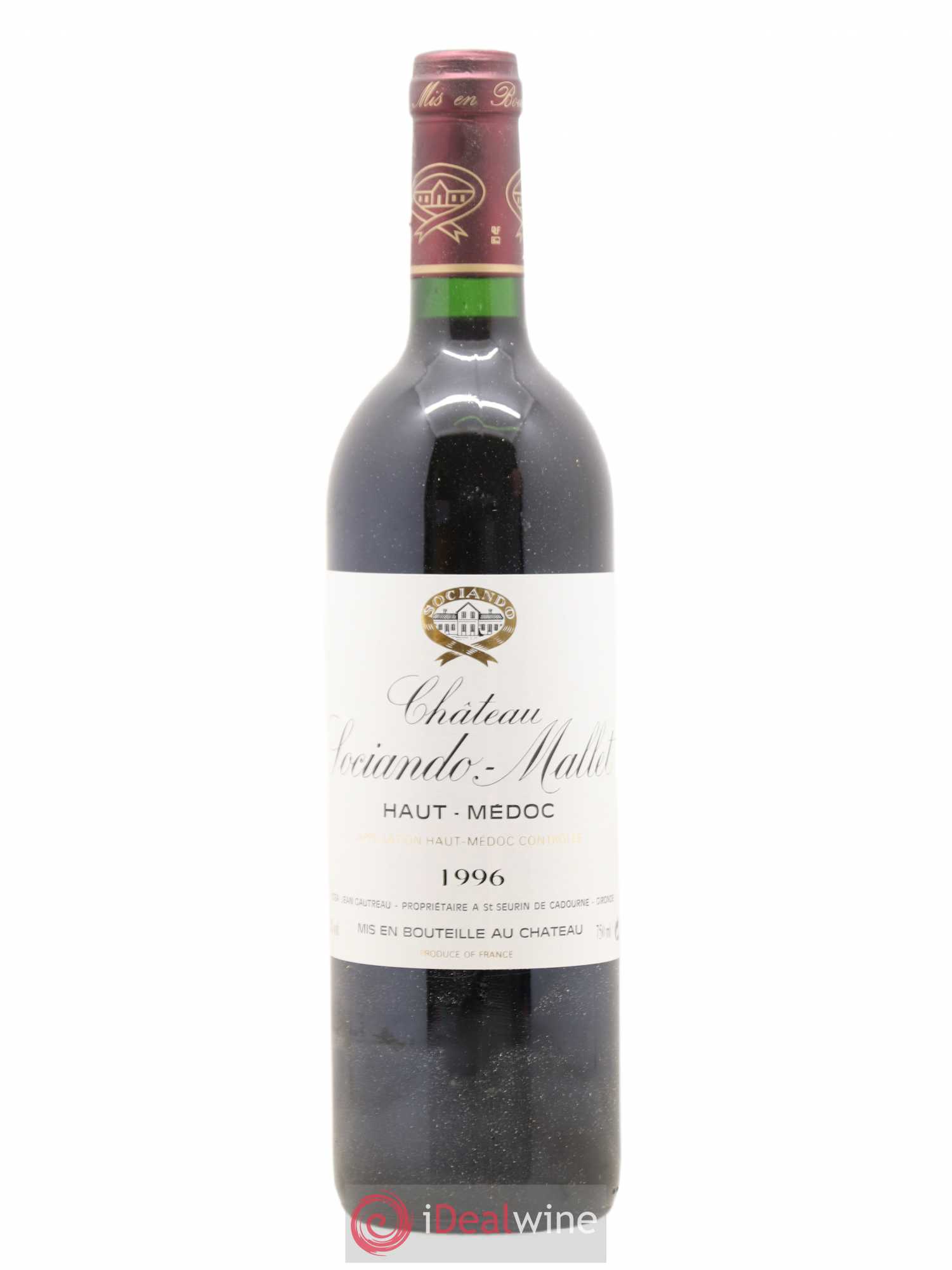 Château Sociando Mallet 1996 - Lot de 1 bouteille - 0
