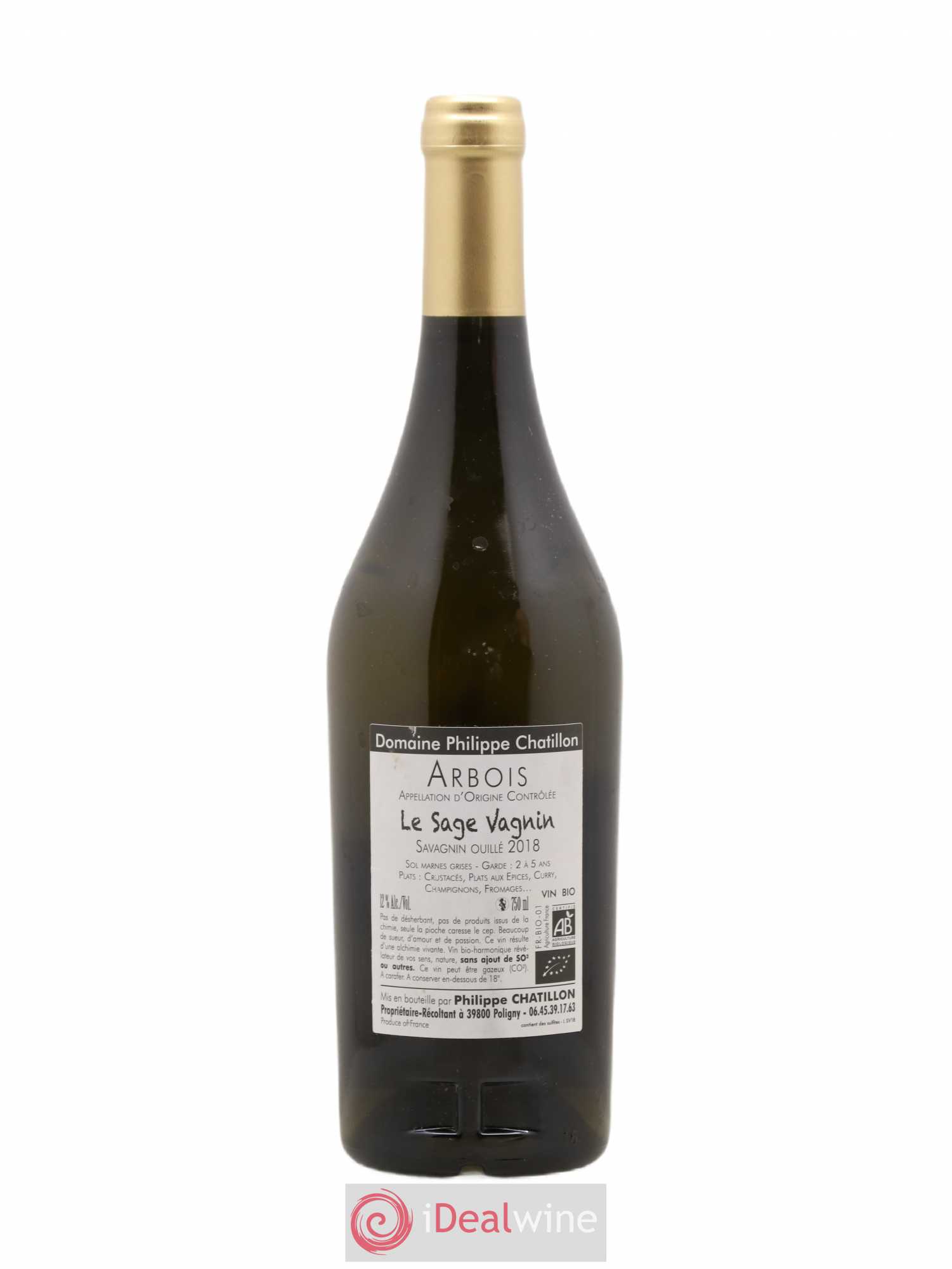 Arbois Le Sage Vagnin Philippe Chatillon 2018 - Lot de 1 bouteille - 1