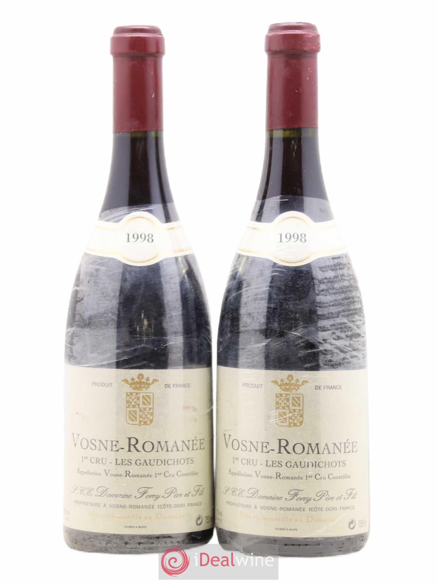 Vosne-Romanée 1er Cru Les Gaudichots Forey Père et Fils (Domaine) 1998 - Lot de 2 bouteilles - 0