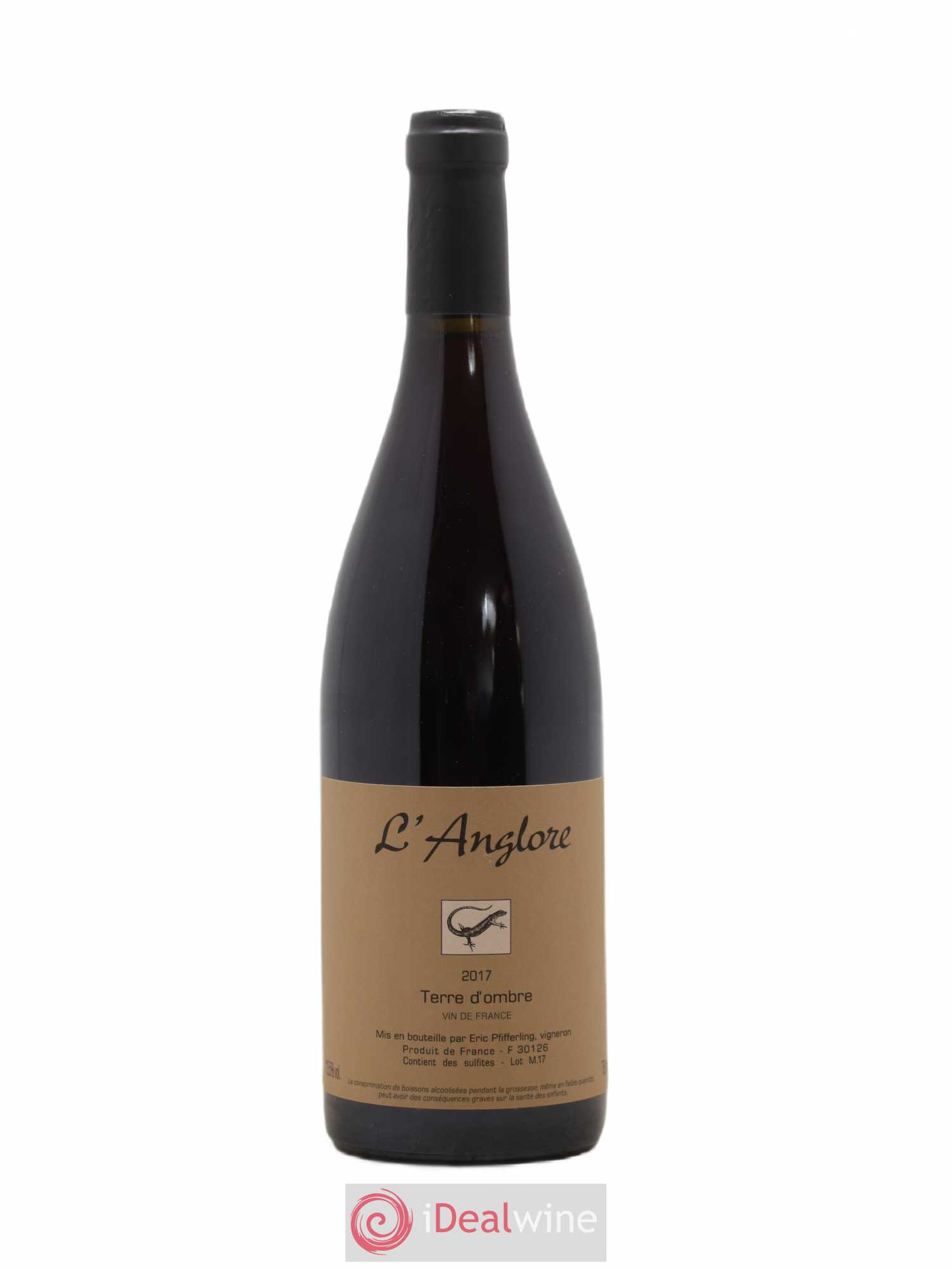 Vin de France Terre d'Ombre L'Anglore 2017 - Lot de 1 bouteille - 0
