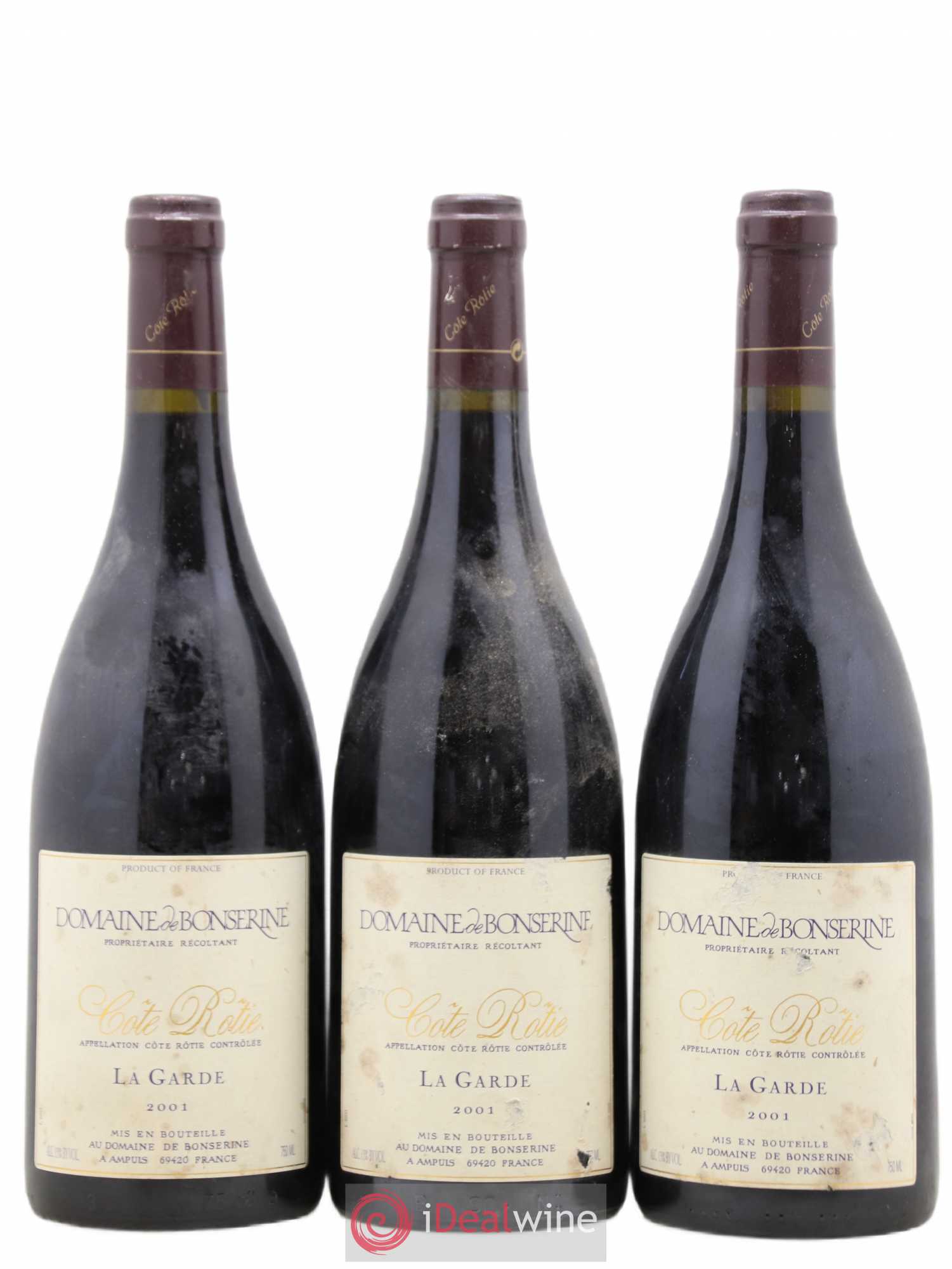 Côte-Rôtie La Garde Bonserine (Domaine de) 2001 - Lot de 3 bouteilles - 0