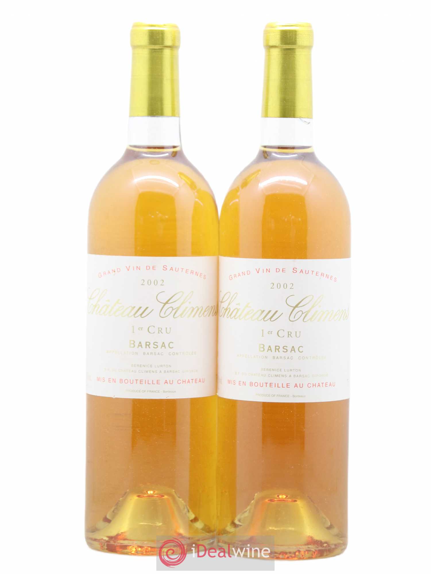 Château Climens 1er Grand Cru Classé 2002 - Lotto di 2 bottiglie - 0