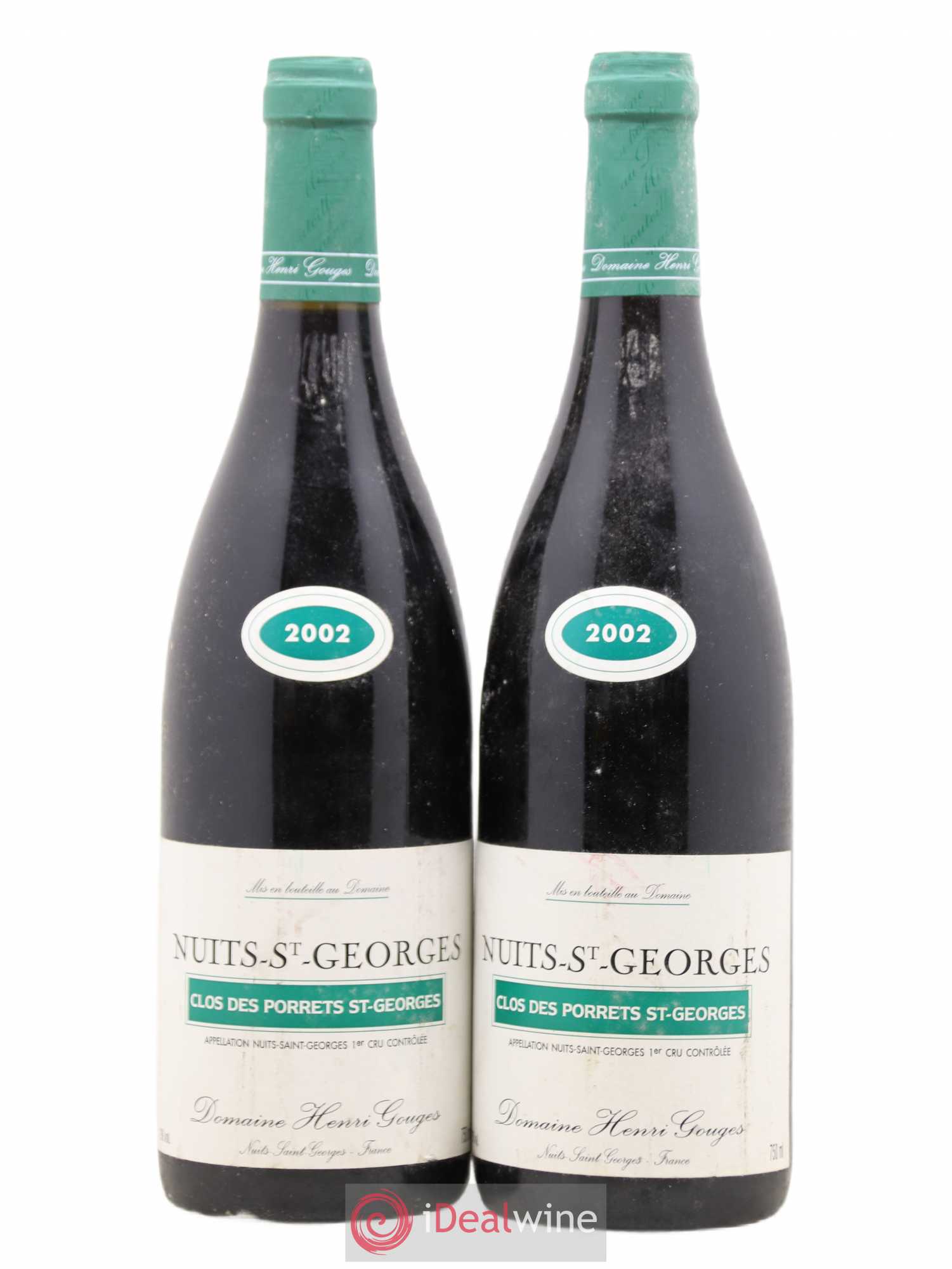 Nuits-Saint-Georges 1er Cru Clos des Porrets St Georges Henri Gouges 2002 - Posten von 2 Flaschen - 0