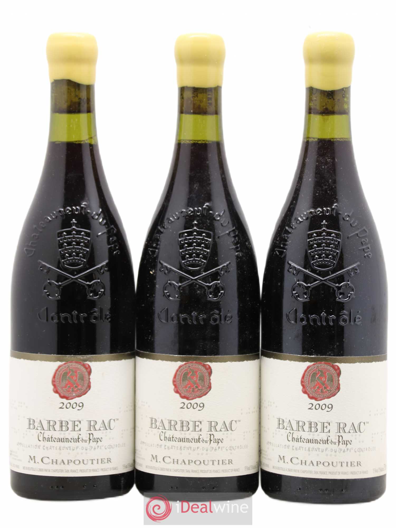 Châteauneuf-du-Pape Barbe Rac Chapoutier 2009 - Lot de 3 bouteilles - 0