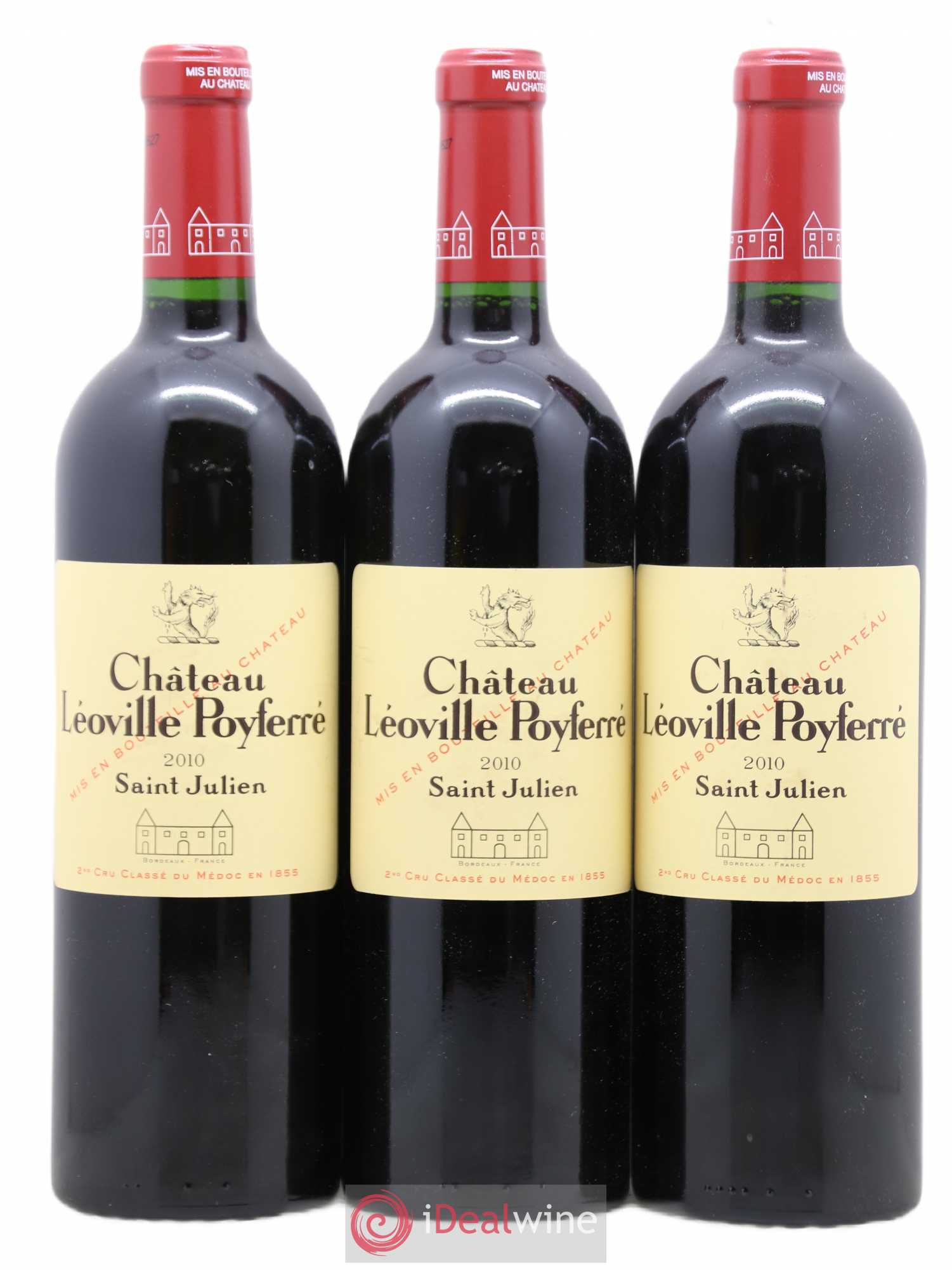 Château Léoville Poyferré 2ème Grand Cru Classé 2010 - Lot de 3 bouteilles - 0
