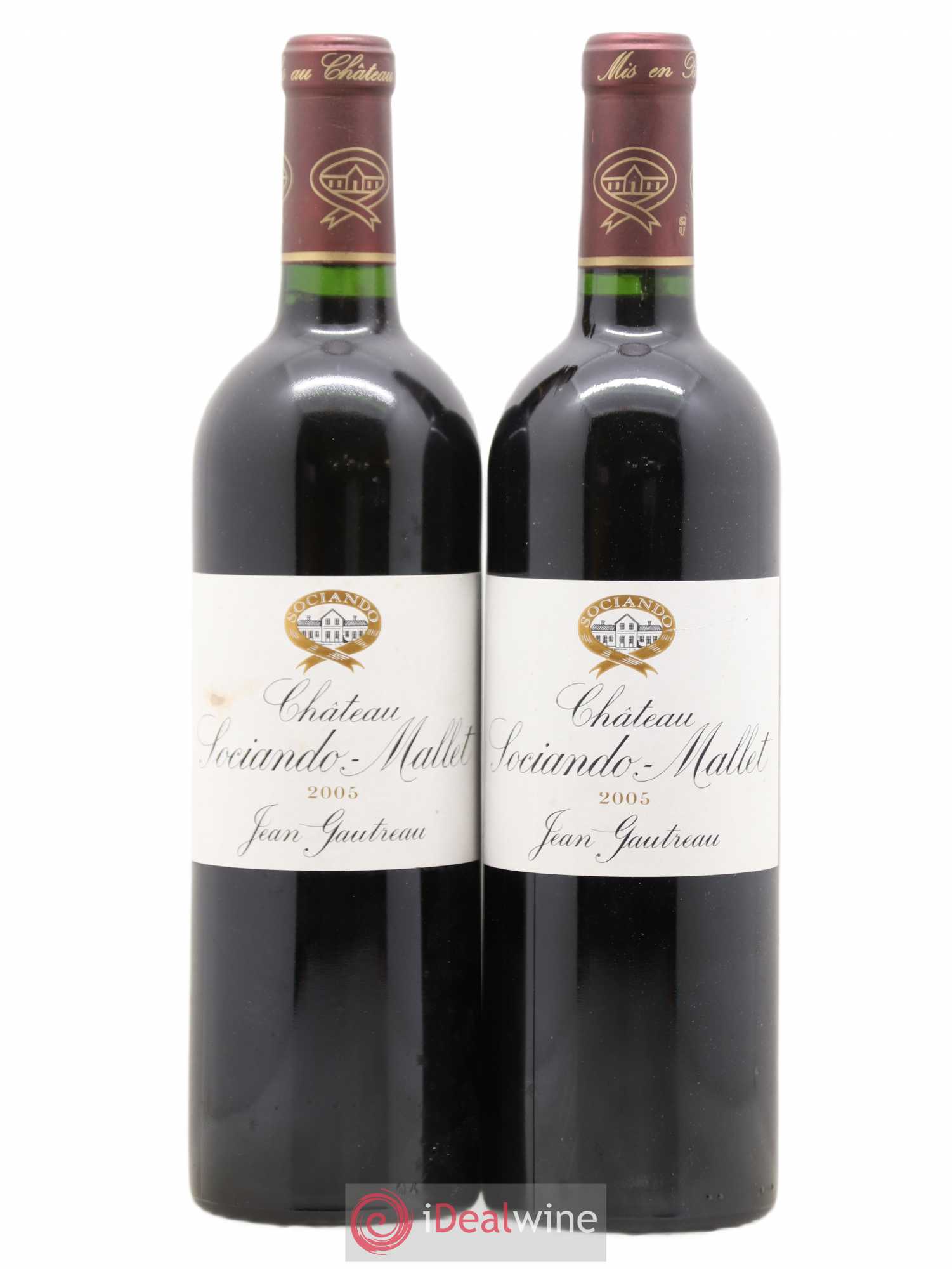 Château Sociando Mallet 2005 - Lot de 2 bouteilles - 0