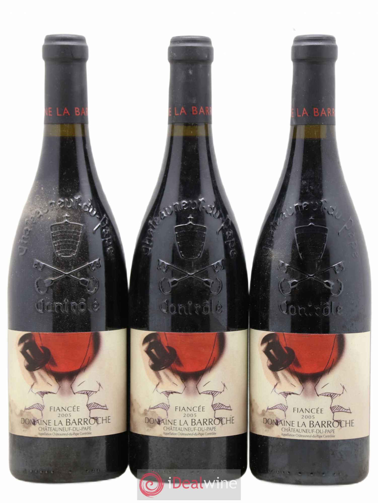Châteauneuf-du-Pape La Barroche (Domaine de) Cuvée Fiancée Julien Barrot 2005 - Lot de 3 bouteilles - 0