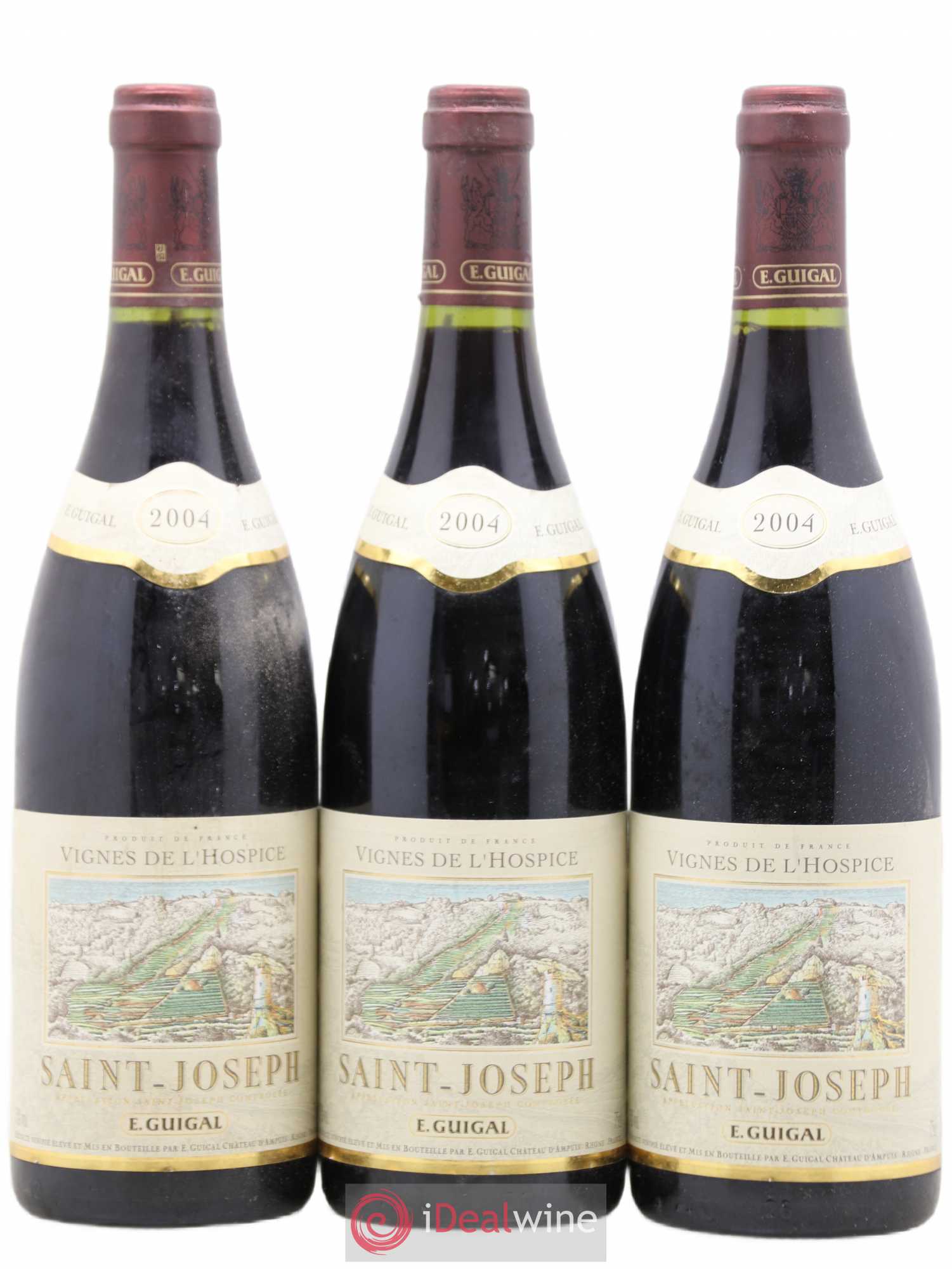 Saint-Joseph Vignes de l'Hospice Guigal 2004 - Lot de 3 bouteilles - 0
