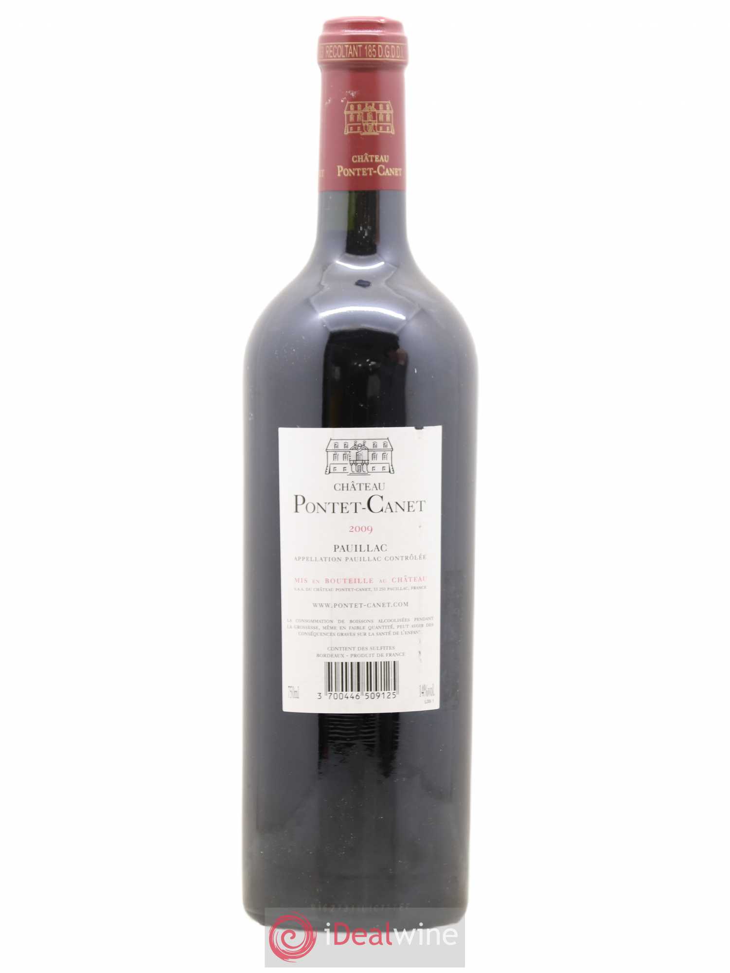 Château Pontet Canet 5ème Grand Cru Classé 2009 - Lot de 1 bouteille - 1