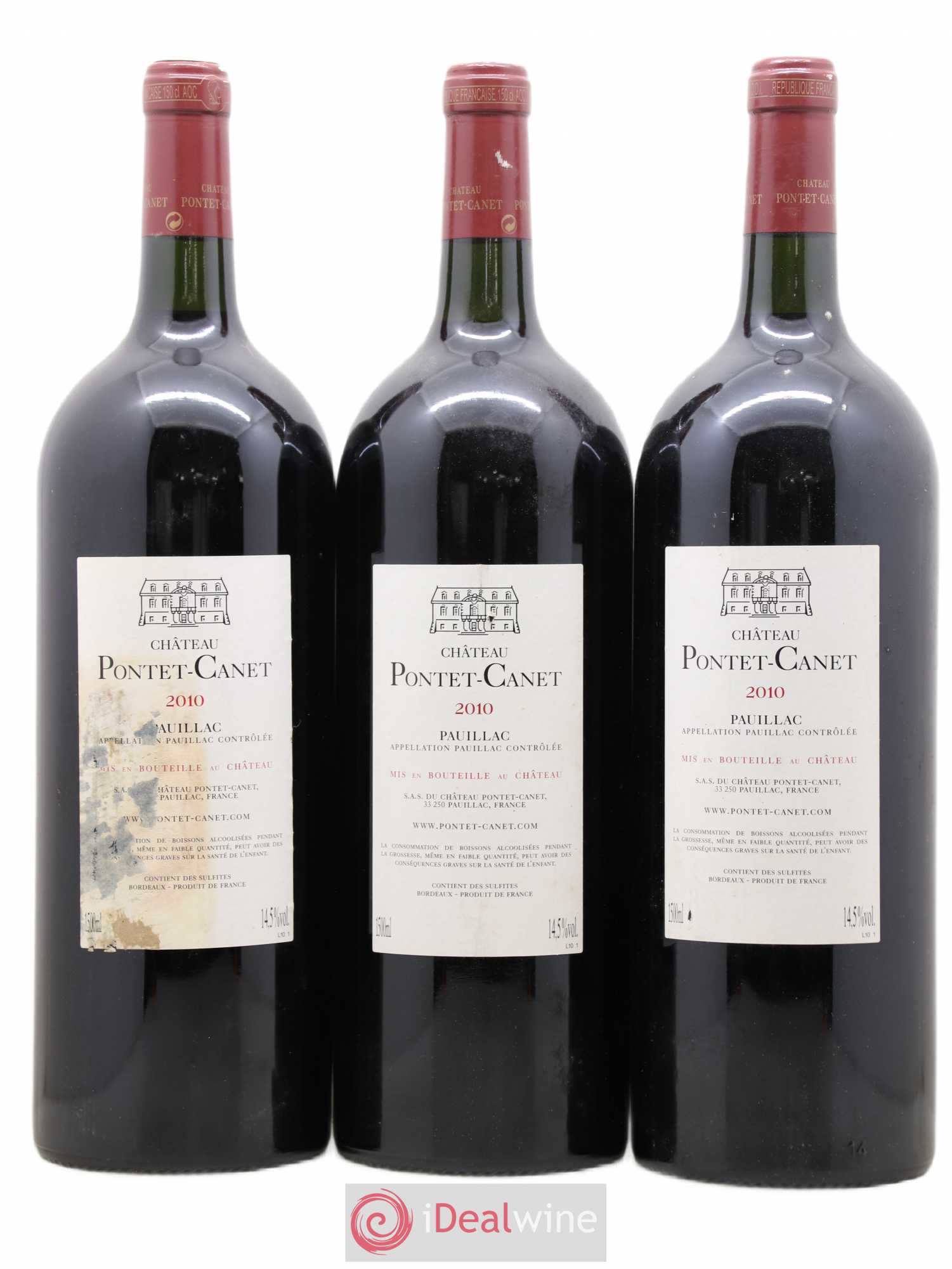 Château Pontet Canet 5ème Grand Cru Classé 2010 - Lot de 3 magnums - 1