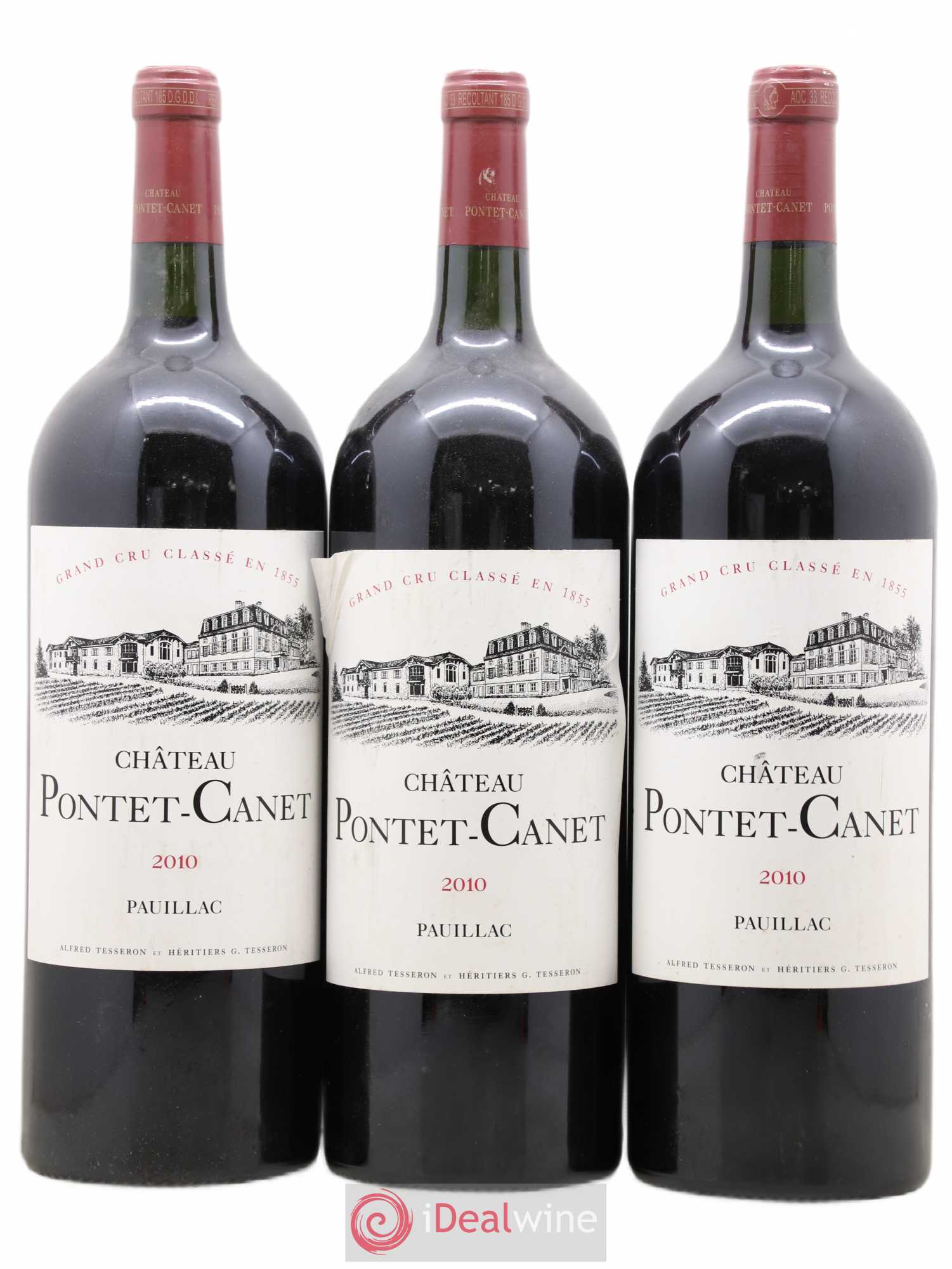 Château Pontet Canet 5ème Grand Cru Classé 2010 - Lot de 3 magnums - 0