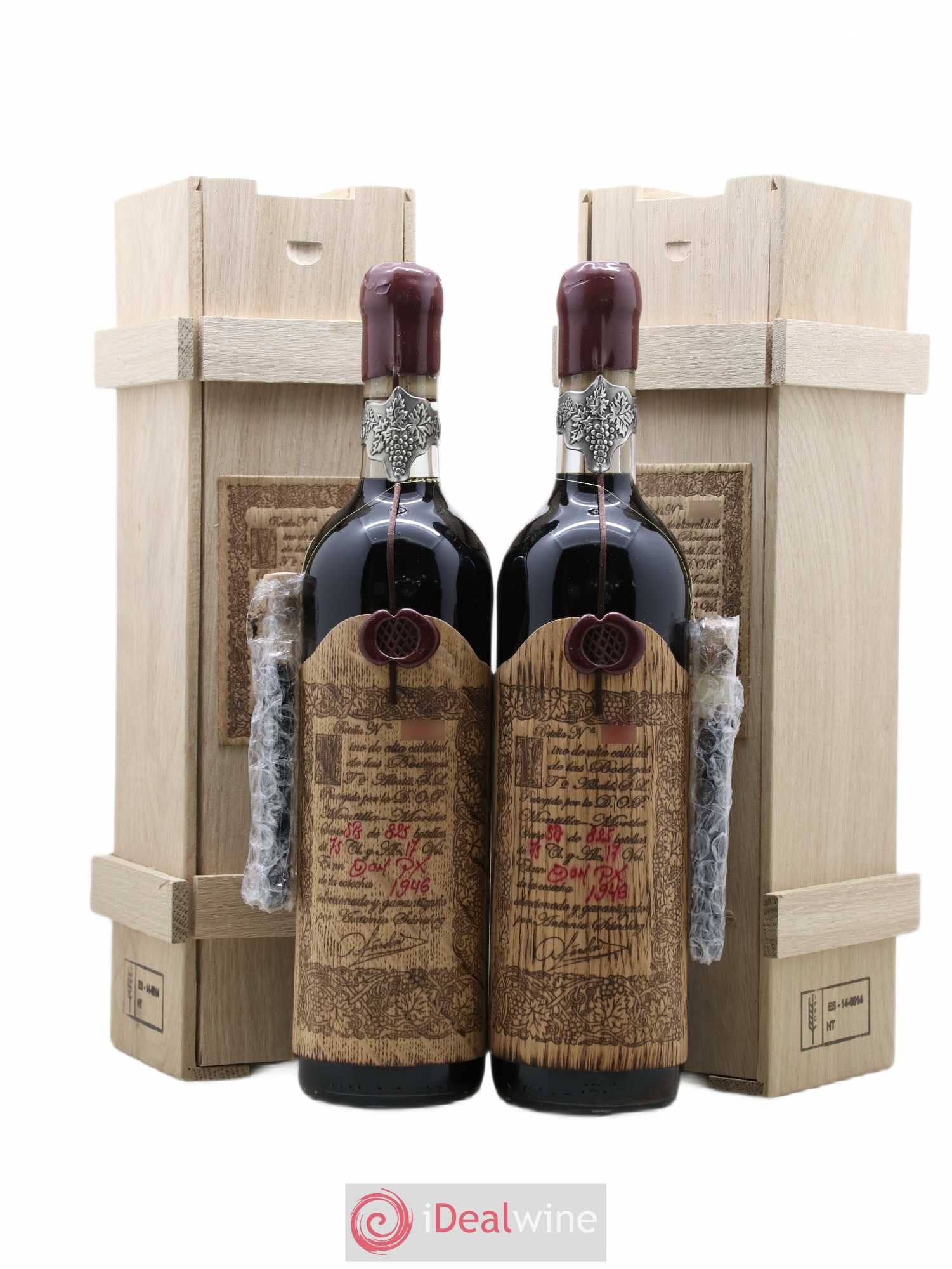 Montilla Moriles Sherry Toro Albala Pedro Ximenes 1946 - Posten von 2 Flaschen - 0