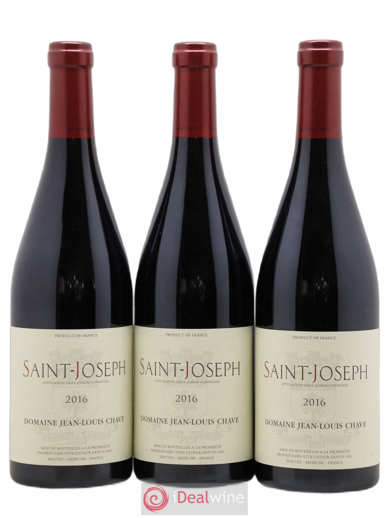 Saint-Joseph Jean-Louis Chave 2016 - Lot de 3 bouteilles - 0
