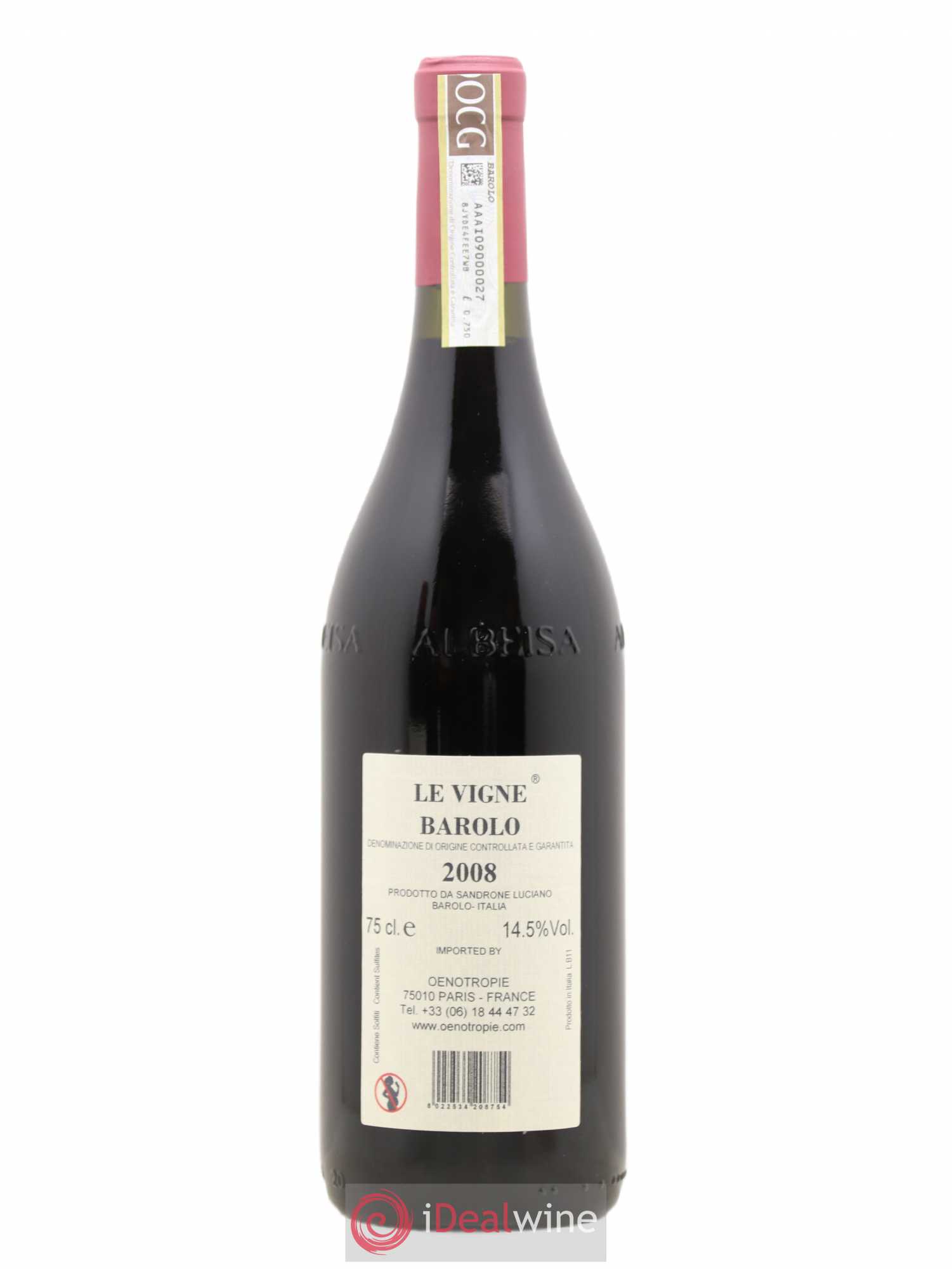 Barolo DOCG Le Vigne Luciano Sandrone 2008 - Lot de 1 bouteille - 1