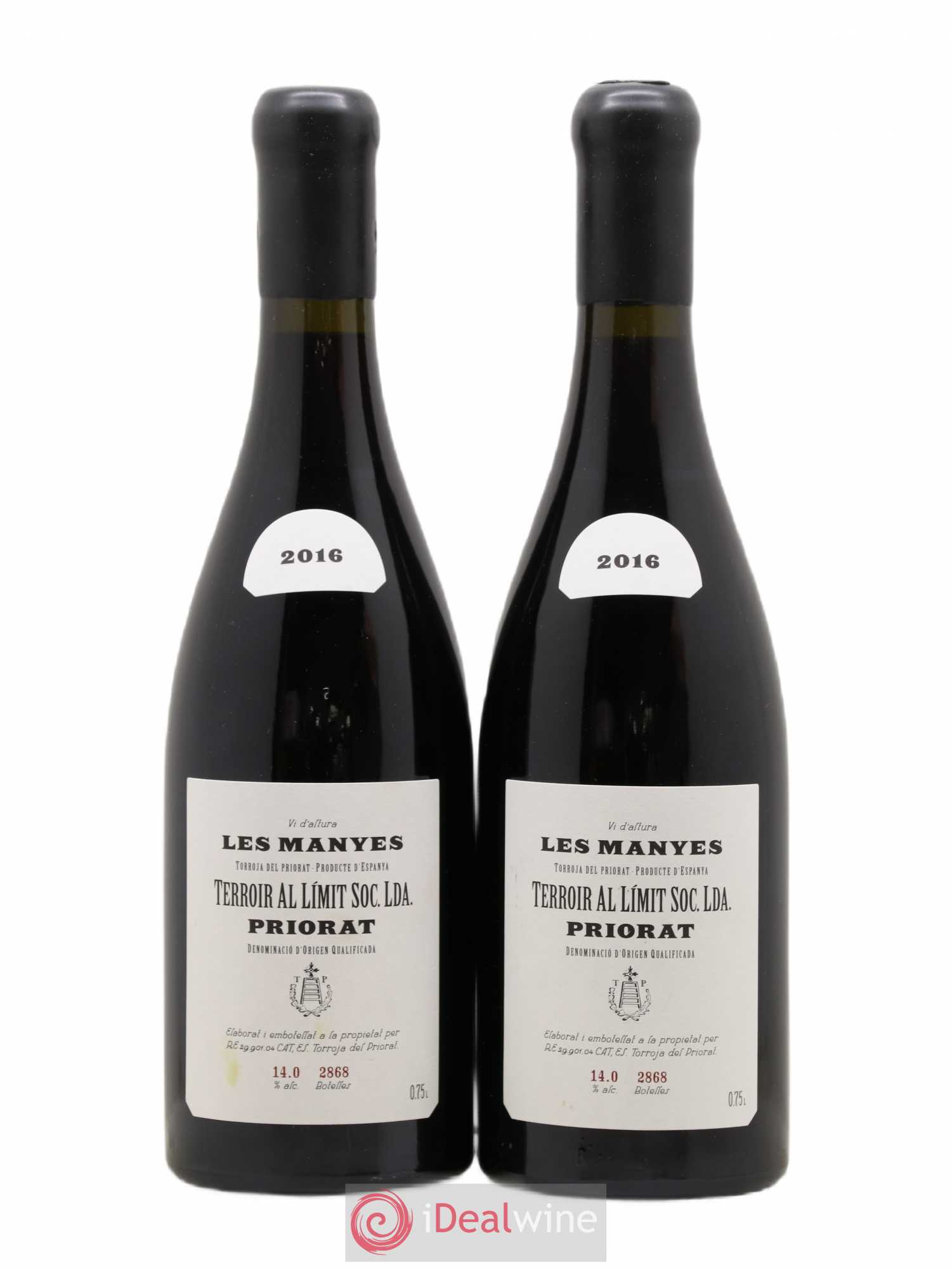 Priorat Terroir Al Limit Les Manyes Dominik Hubert 2016 - Lot de 2 bouteilles - 0