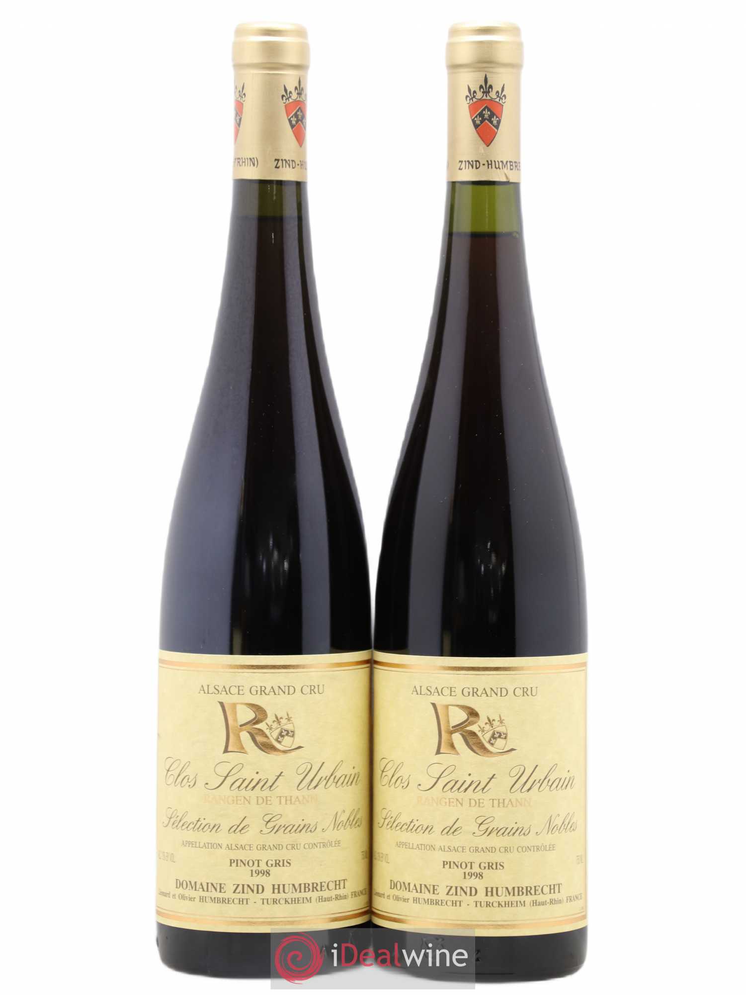 Alsace Pinot Gris Sélection de Grains Nobles Grand Cru Rangen de Thann Clos Saint-Urbain Zind-Humbrecht (Domaine) 1998 - Lotto di 2 bottiglie - 0