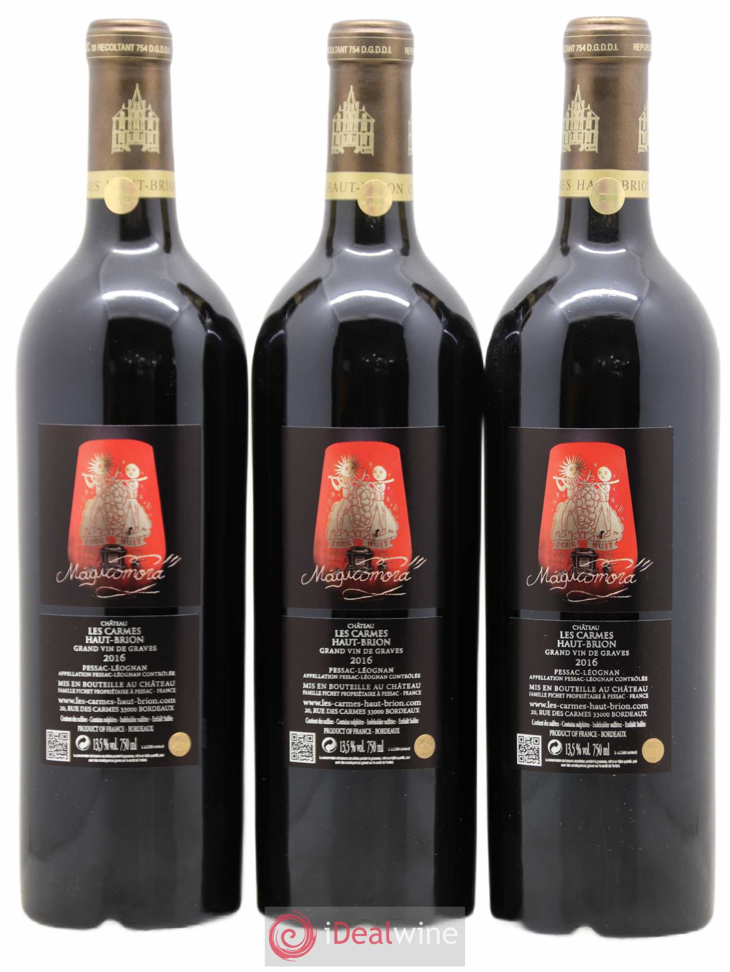 Château Les Carmes Haut-Brion 2016 - Lot de 3 bouteilles - 1