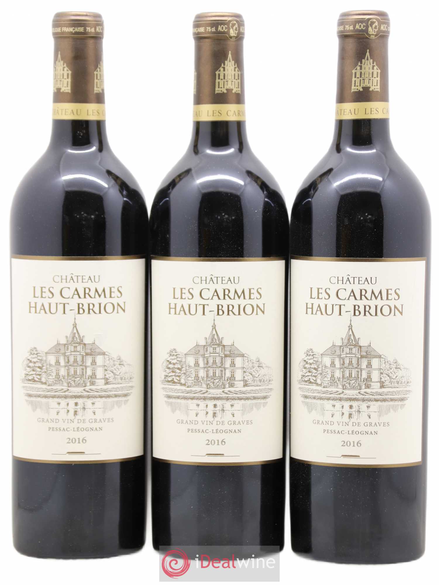 Château Les Carmes Haut-Brion 2016 - Lot de 3 bouteilles - 0