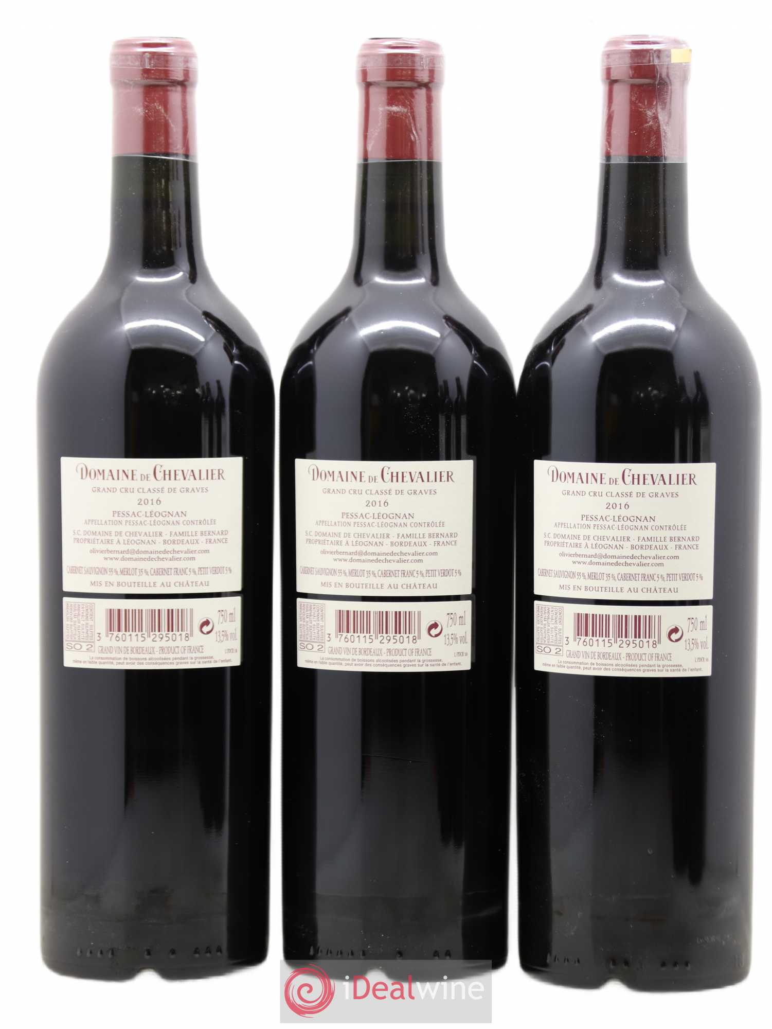 Domaine de Chevalier Cru Classé de Graves 2016 - Lot de 3 bouteilles - 1
