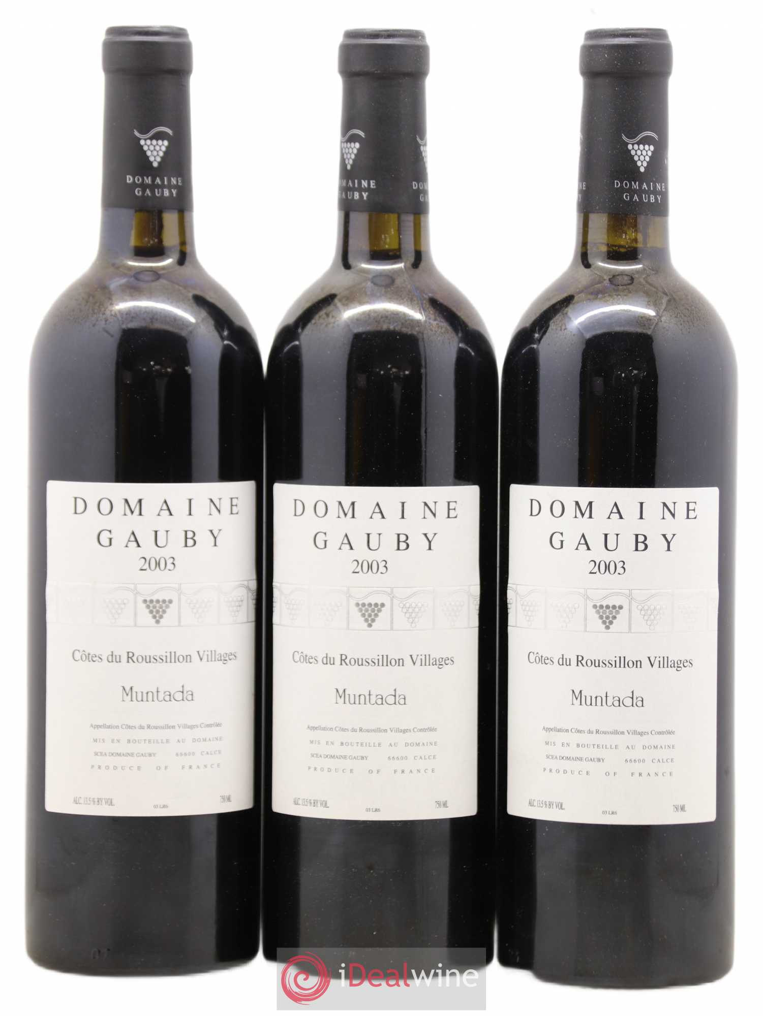 Côtes Catalanes (anciennement Côtes du Roussillon Villages) La Muntada Gauby (Domaine) 2003 - Lot de 3 bouteilles - 0