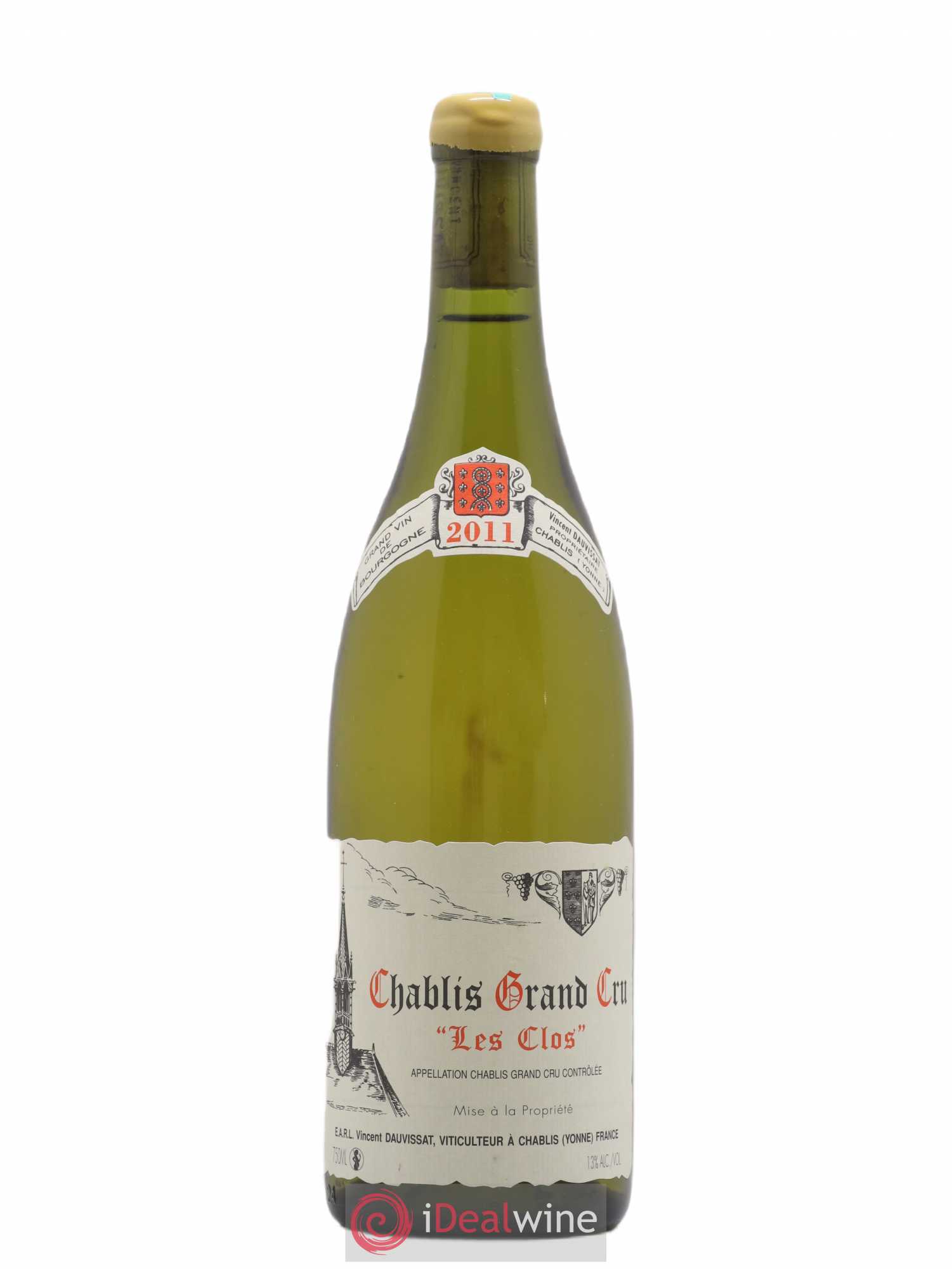 Chablis Grand Cru Les Clos Vincent Dauvissat (Domaine) 2011 - Lot de 1 bouteille - 0