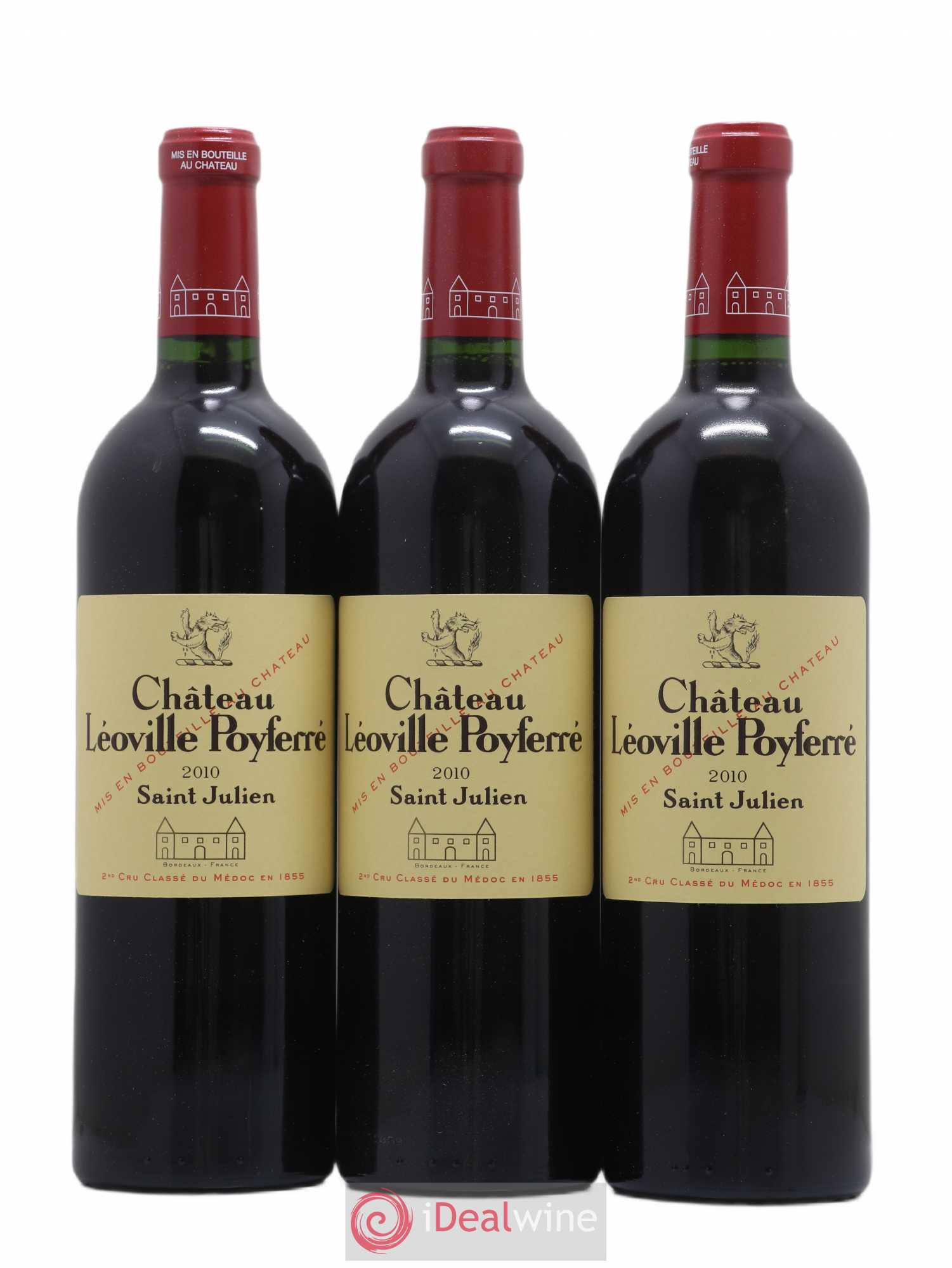 Château Léoville Poyferré 2ème Grand Cru Classé 2010 - Lot de 3 bouteilles - 0