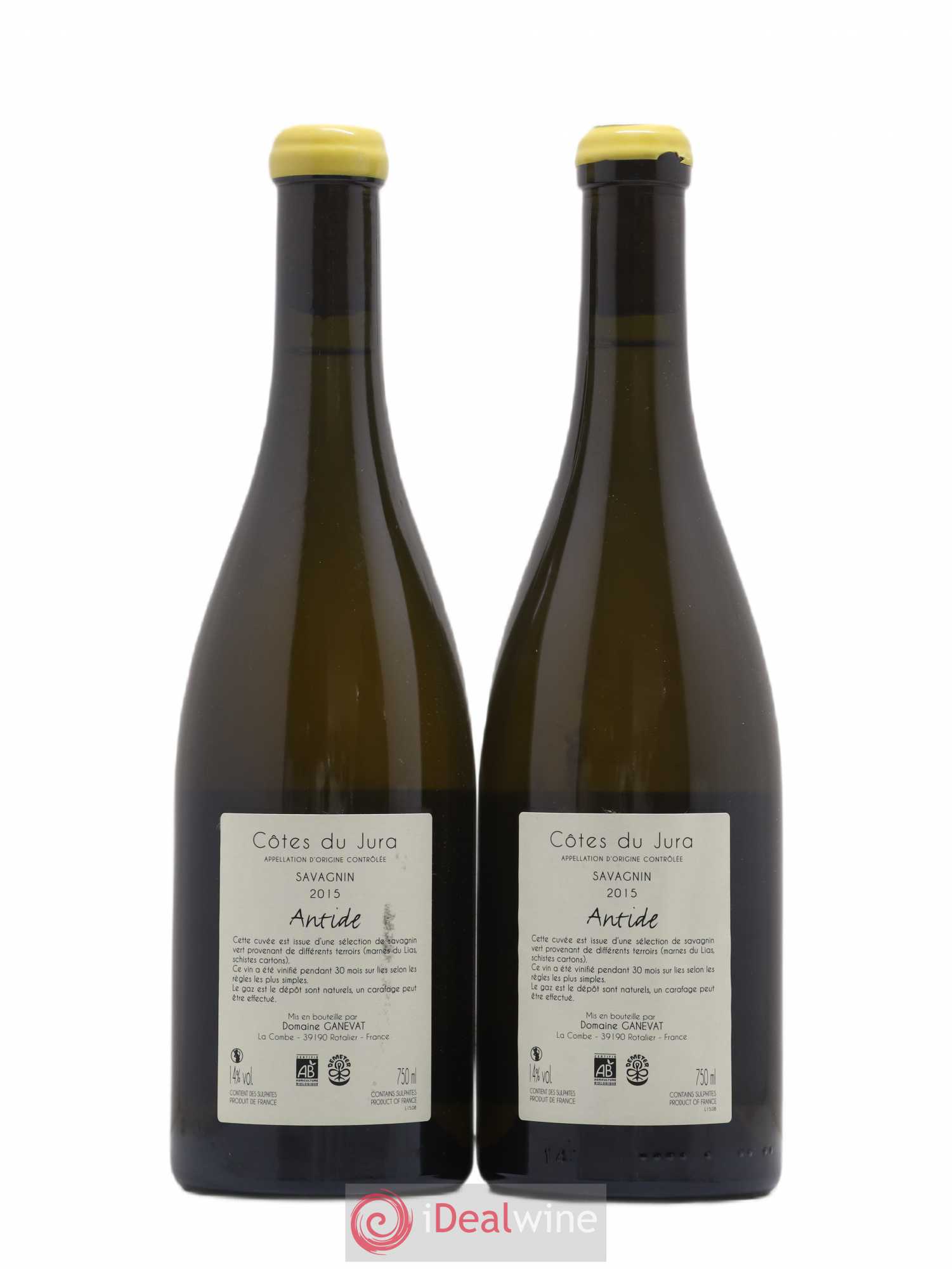 Côtes du Jura Savagnin Antide Jean-François Ganevat (Domaine) 2015 - Lot de 2 bouteilles - 1