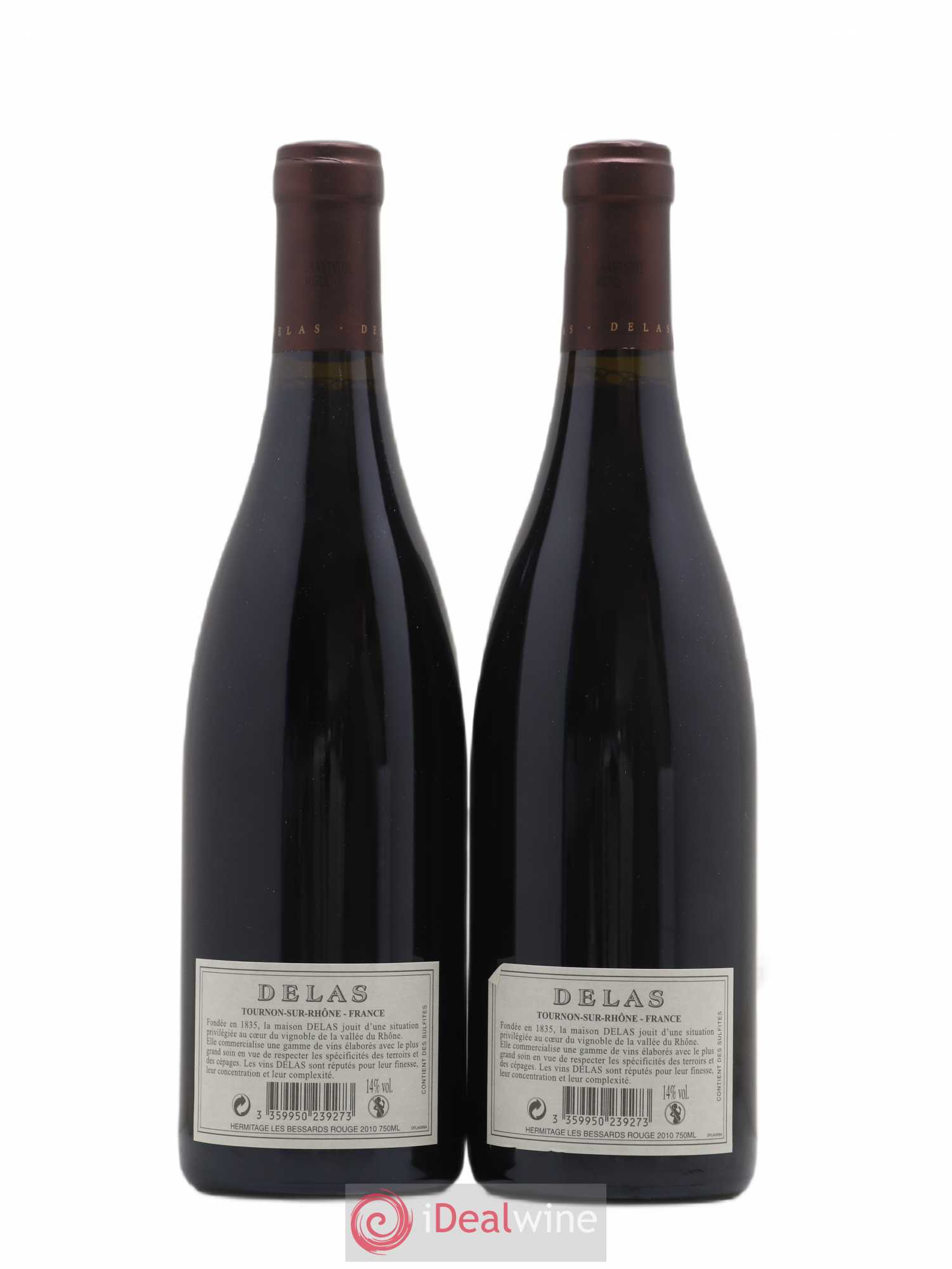 Hermitage Les Bessards Delas Frères 2010 - Lot de 2 bouteilles - 1