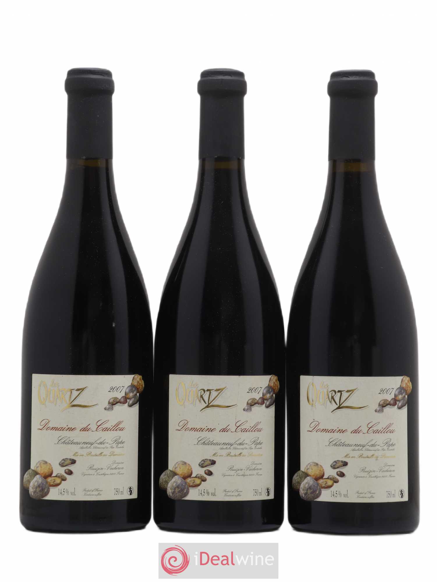 Châteauneuf-du-Pape Les Quartz Clos du Caillou 2007 - Lot de 3 bouteilles - 0