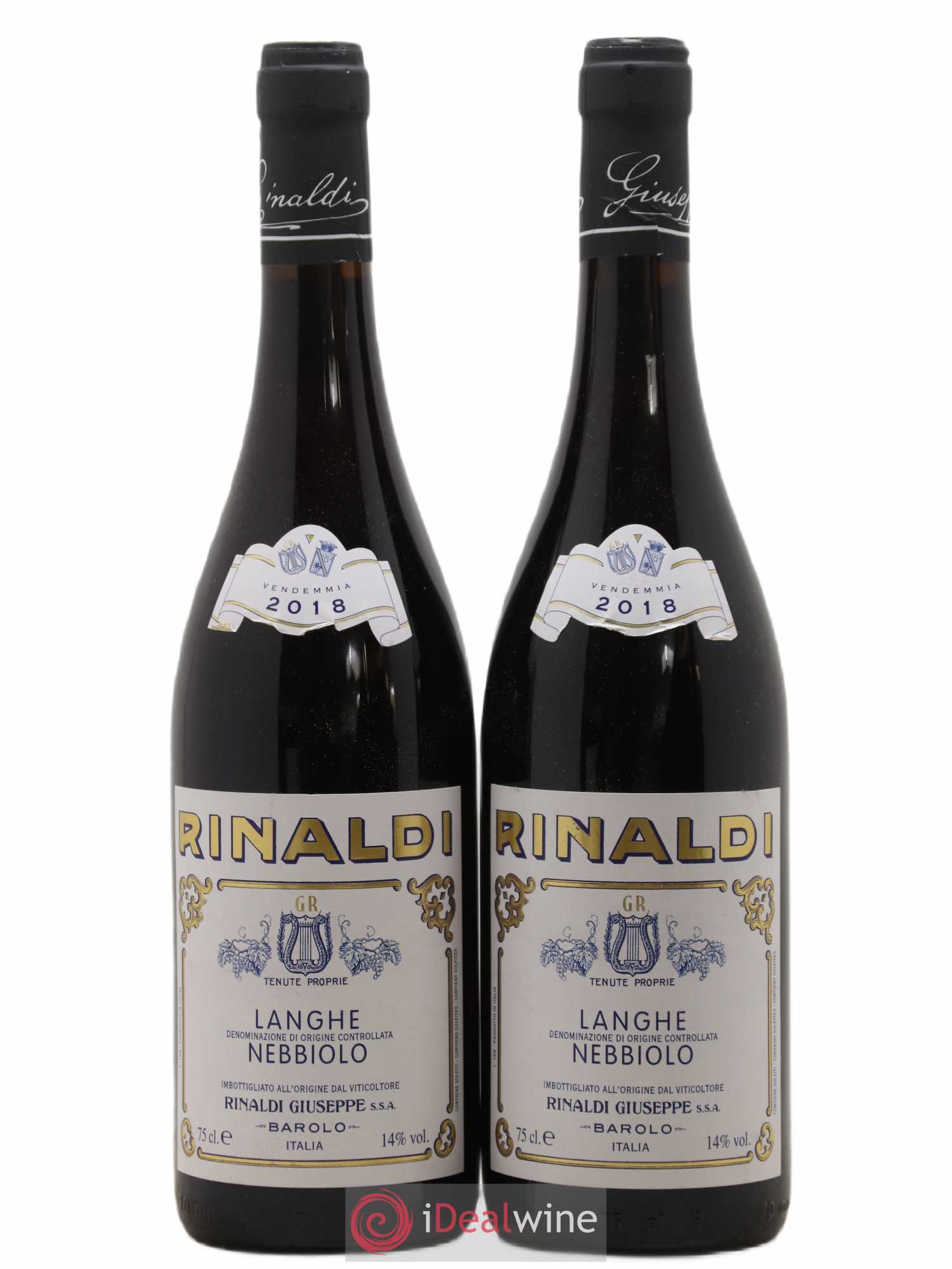 Langhe DOC Nebbiolo Giuseppe Rinaldi 2018 - Lot de 2 bouteilles - 0