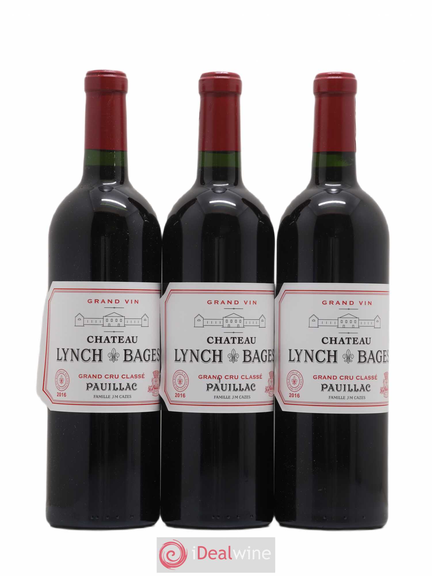 Château Lynch Bages 5ème Grand Cru Classé 2016 - Lot de 3 bouteilles - 0