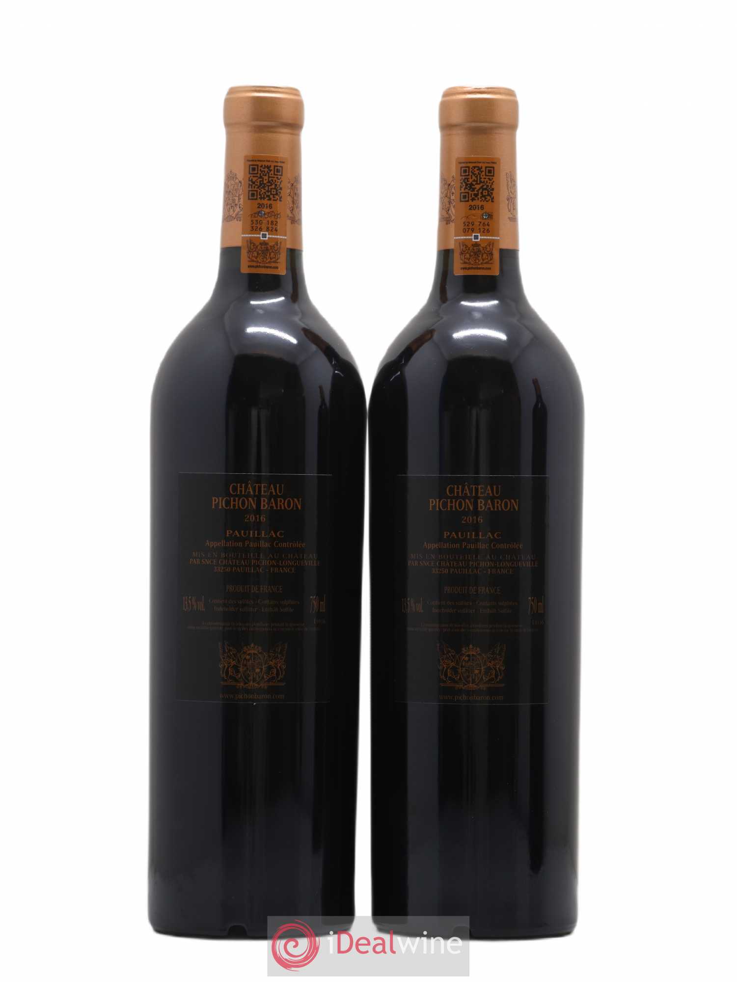 Pichon Longueville Baron 2ème Grand Cru Classé 2016 - Lot de 2 bouteilles - 1