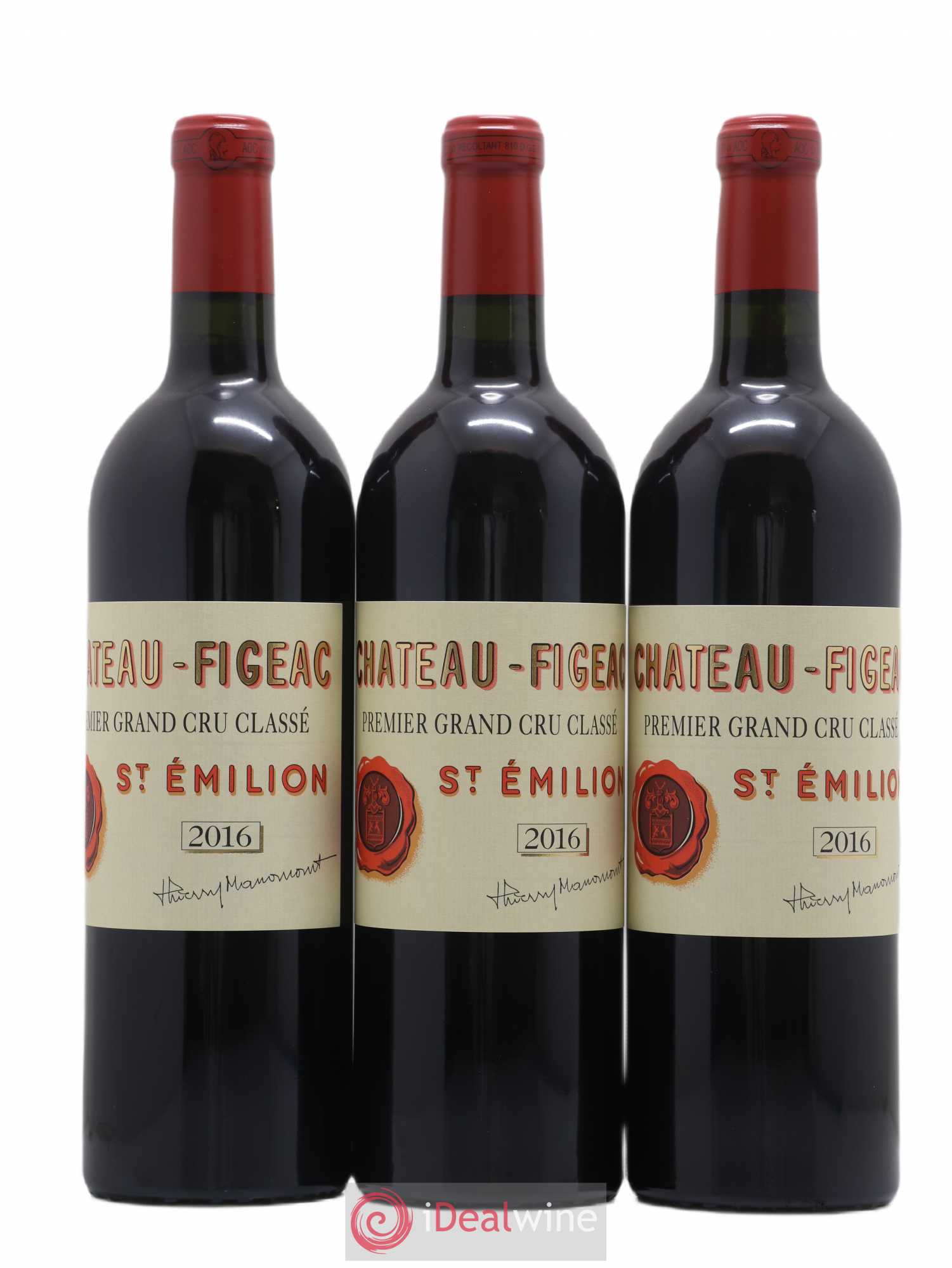 Château Figeac 1er Grand Cru Classé A 2016 - Lot de 3 bouteilles - 0