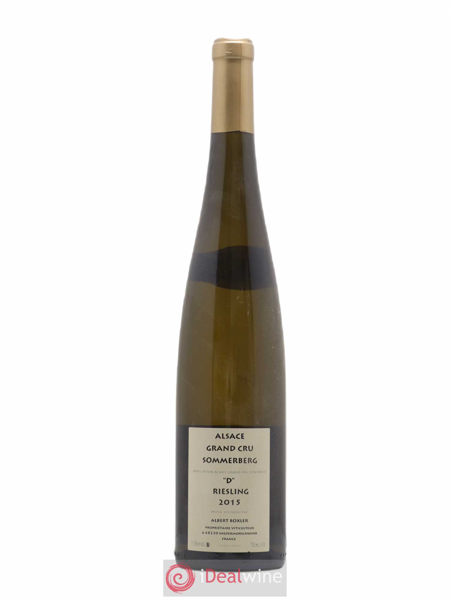 Alsace Riesling Grand Cru Sommerberg D Albert Boxler 2015 - Lot de 1 bouteille - 1