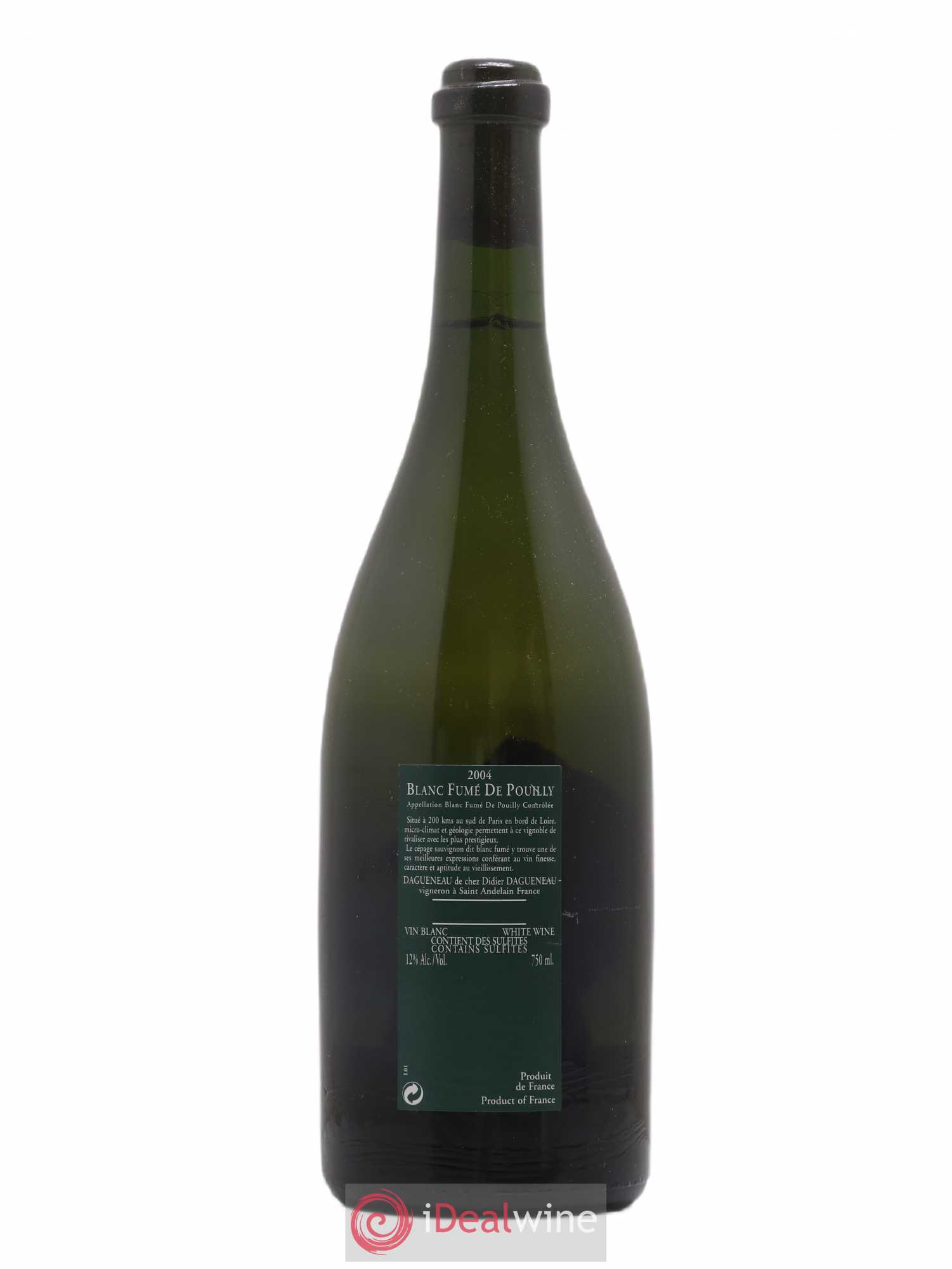 Vin de France (anciennement Pouilly-Fumé) Silex Dagueneau (Domaine Didier - Louis-Benjamin) 2004 - Lot de 1 bouteille - 1